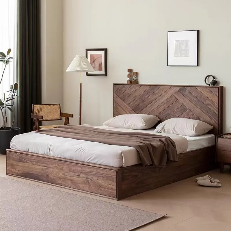 Customizable North American Storage Modern Simple Bedroom High Box Storage Air Pressure Double Full Solid Wood Wedding Bed
Customizable North American Storage Modern Simple Bedroom High Box Storage Air Pressure Double Full Solid Wood Wedding Bed