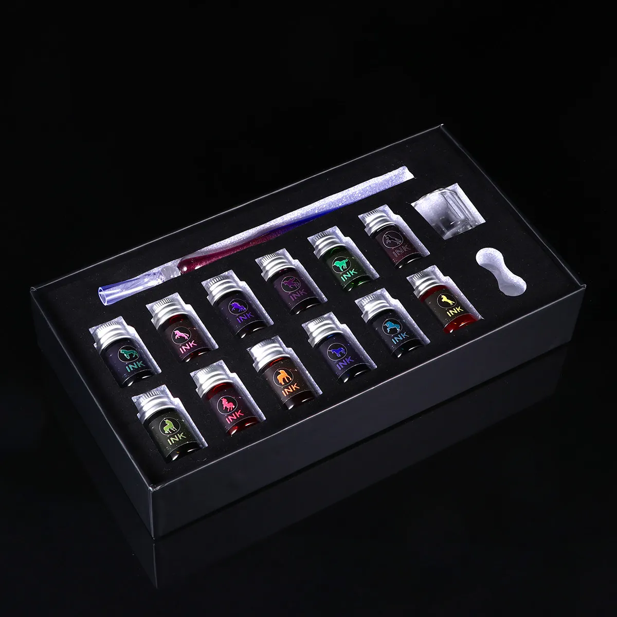 1Set Crystal Glass Dip Pen Set Handmade High Borosilicate Glass Signature Pens Fine Tips for Writing Calligraphy Drawing Ink Art
1Set Crystal Glass Dip Pen Set Handmade High Borosilicate Glass Signature Pens Fine Tips for Writing Calligraphy Drawing Ink Art