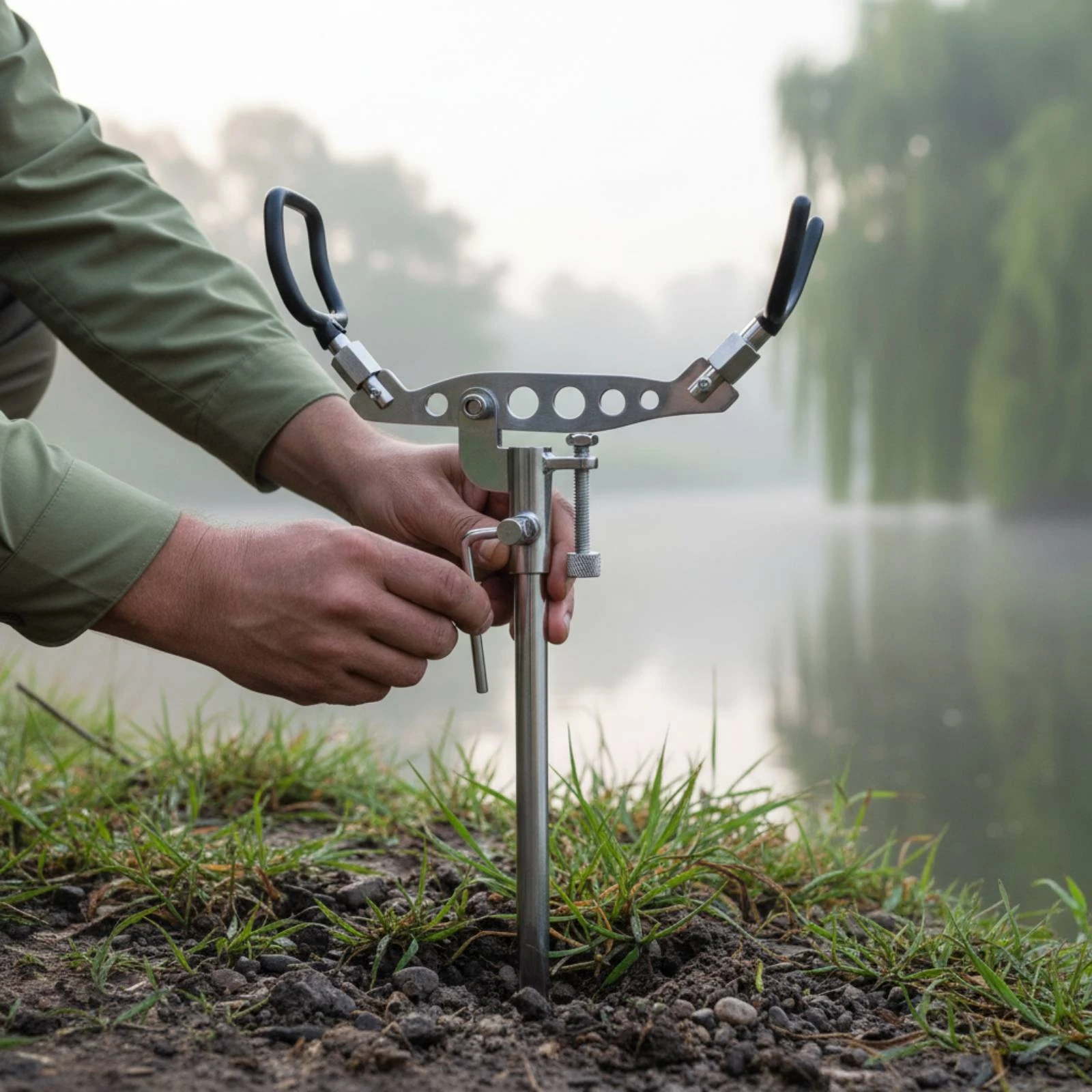 Ground Stake Rod Holder Long-Lasting Stainless Steel Fishing Pole Holder Adjustable Fishing Rod Stand Universal Fit Portable
Ground Stake Rod Holder Long-Lasting Stainless Steel Fishing Pole Holder Adjustable Fishing Rod Stand Universal Fit Portable