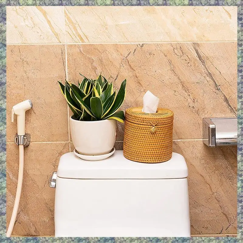 WON 2Pcs Rattan Tissue Box Toilet Paper Cover Wicker Decorative Holders With Lid For Storage Single Roll And Tissues
WON 2Pcs Rattan Tissue Box Toilet Paper Cover Wicker Decorative Holders With Lid For Storage Single Roll And Tissues
