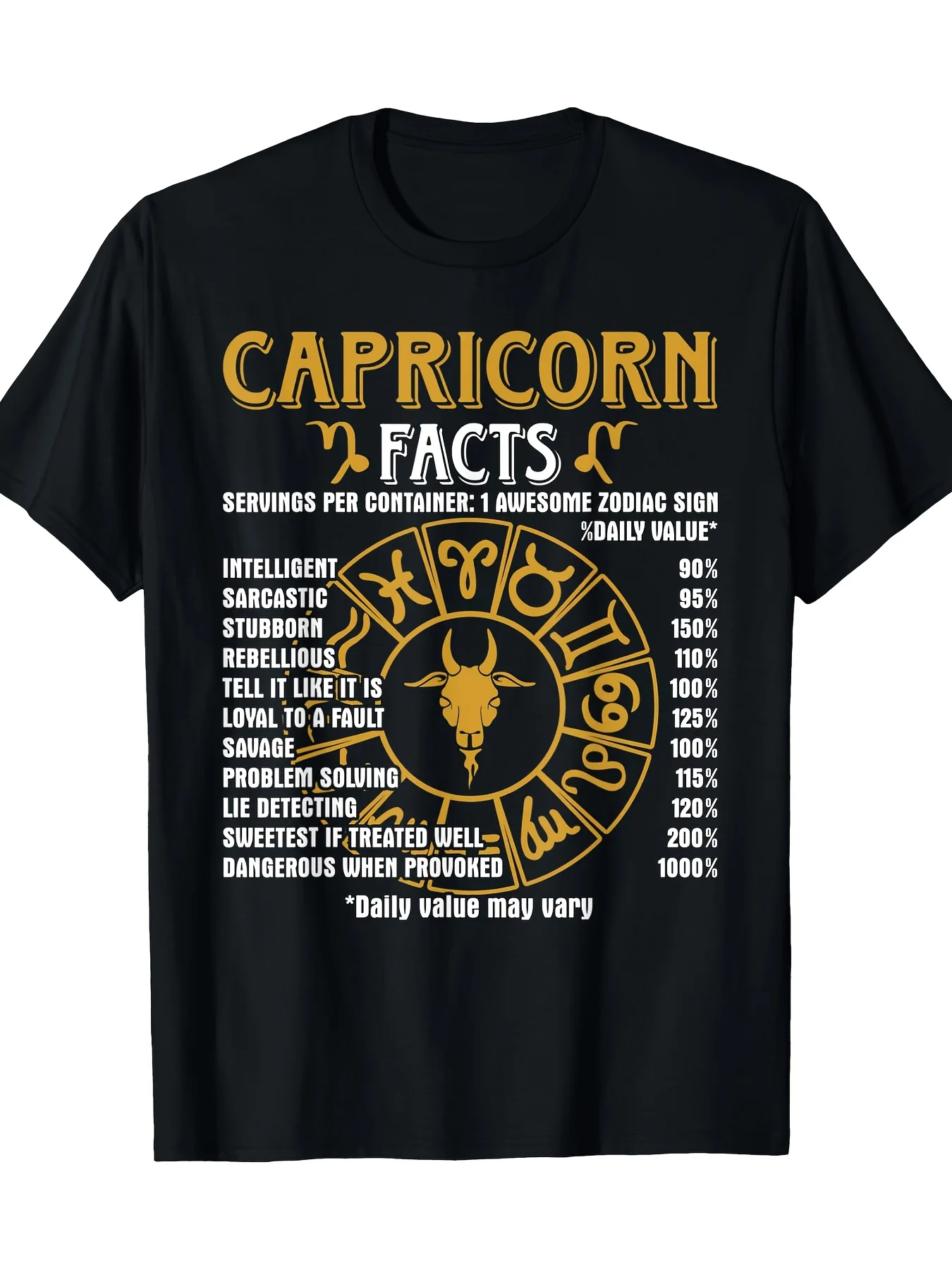Top Pick 220g 100% Cotton Capricorn Facts Funny Ca~ T~O
Top Pick 220g 100% Cotton Capricorn Facts Funny Ca~ T~O