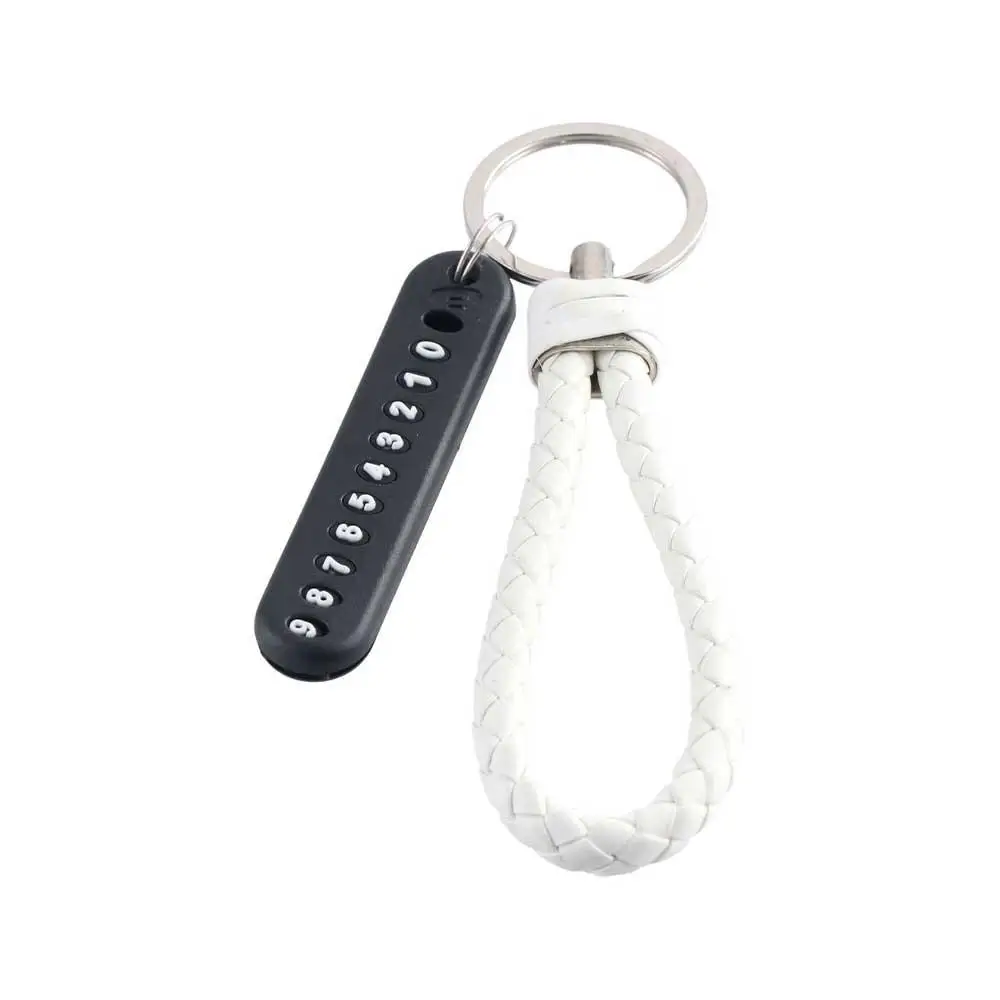 Creative Hand Woven Leather Strap DIY Car Key Holder Phone Number Keychain Car Key Clip Lanyard Keyring
Creative Hand Woven Leather Strap DIY Car Key Holder Phone Number Keychain Car Key Clip Lanyard Keyring