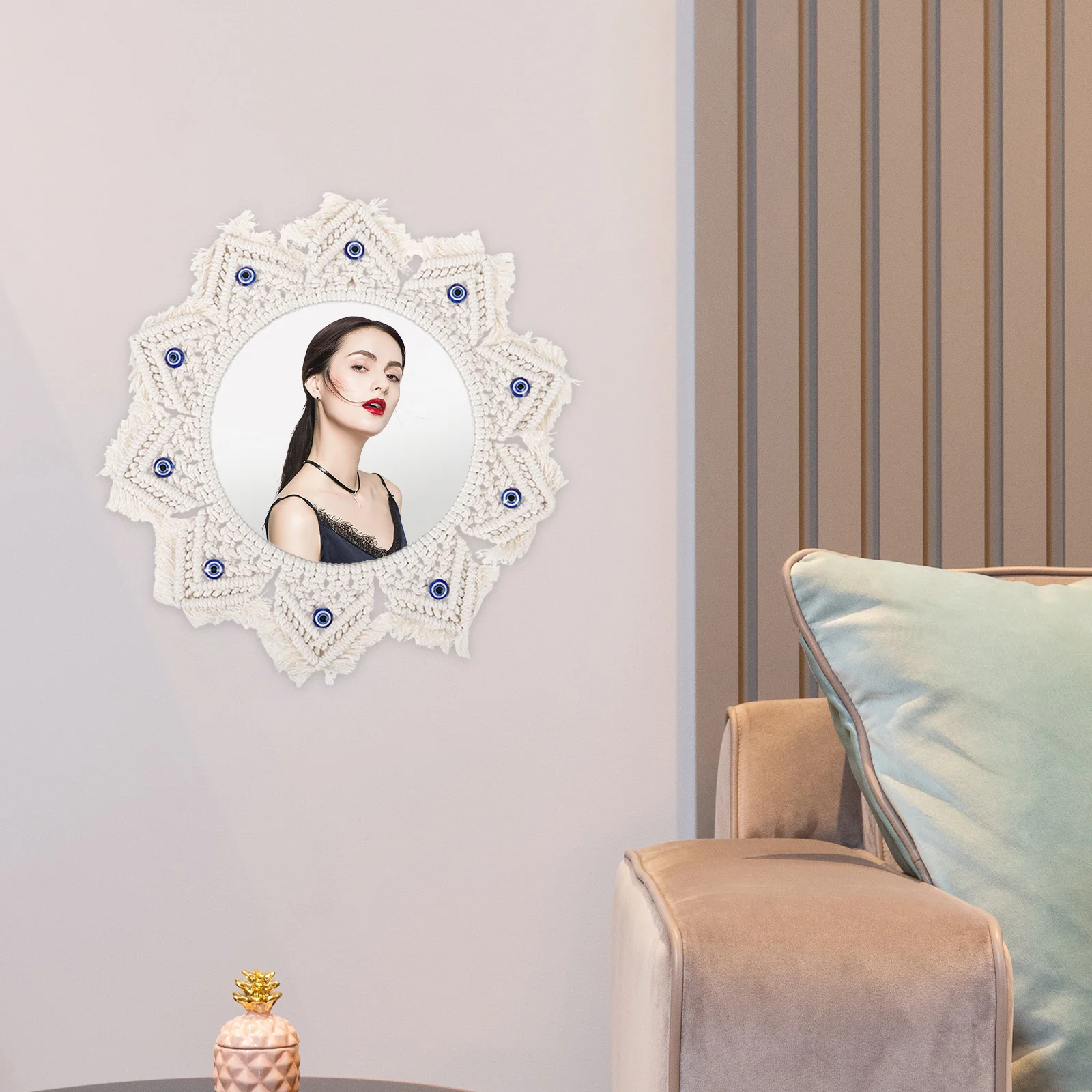 Evil Hanging Mirror Nordic Cotton Rope Woven Tapestry Boho Wall Decor Bedroom Living Room Mirror Decor
Evil Hanging Mirror Nordic Cotton Rope Woven Tapestry Boho Wall Decor Bedroom Living Room Mirror Decor