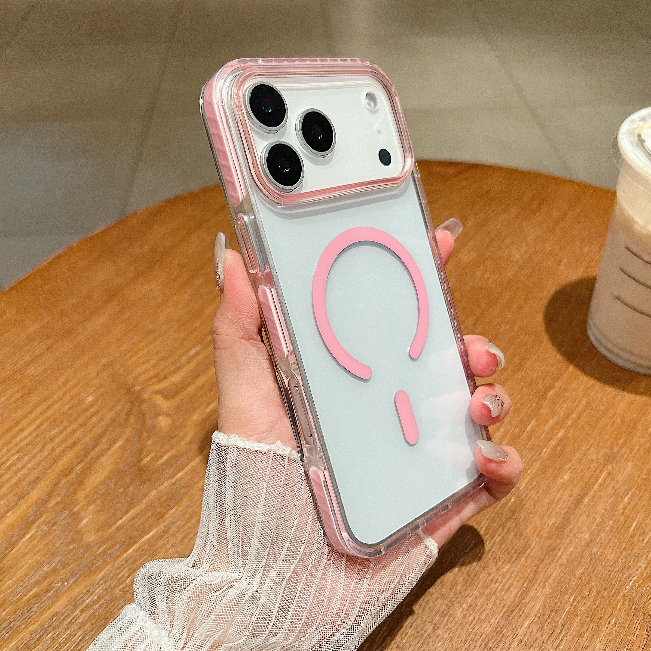 1pc High-Quality Wireless Charging Colorblock Transparent Shock-Proof Soft Silicone Phone Case, Compatible With Apple 17 13 14
1pc High-Quality Wireless Charging Colorblock Transparent Shock-Proof Soft Silicone Phone Case, Compatible With Apple 17 13 14