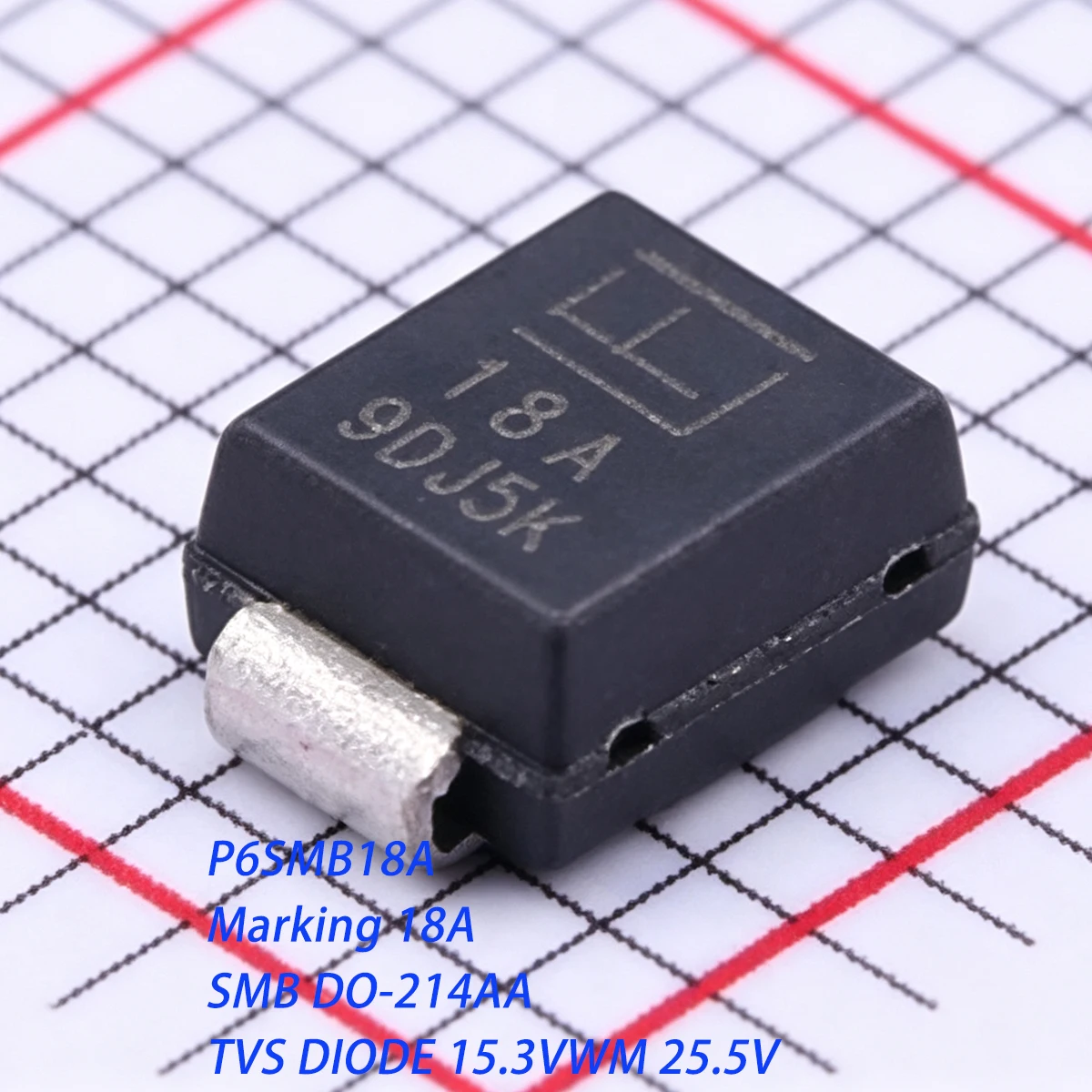 20PCS P6SMB18A Marking 18A SMB DO-214AA Unidirectional 600W 15.3VWM 25.5V 24.2A NEW Original TVS DIODEs P6SMB18A
20PCS P6SMB18A Marking 18A SMB DO-214AA Unidirectional 600W 15.3VWM 25.5V 24.2A NEW Original TVS DIODEs P6SMB18A
