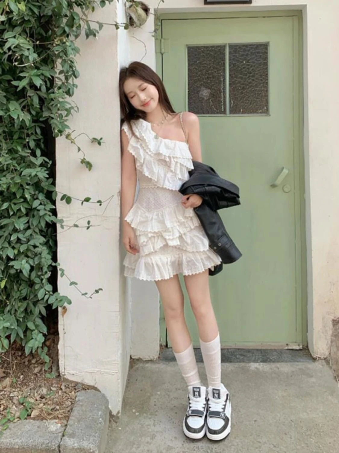 Summer White Asymmetrical Design Sensation Women's Dress Small Shoulder Gown A-Line Skirt High Waist No Sleeve Cake Skirt
Summer White Asymmetrical Design Sensation Women's Dress Small Shoulder Gown A-Line Skirt High Waist No Sleeve Cake Skirt