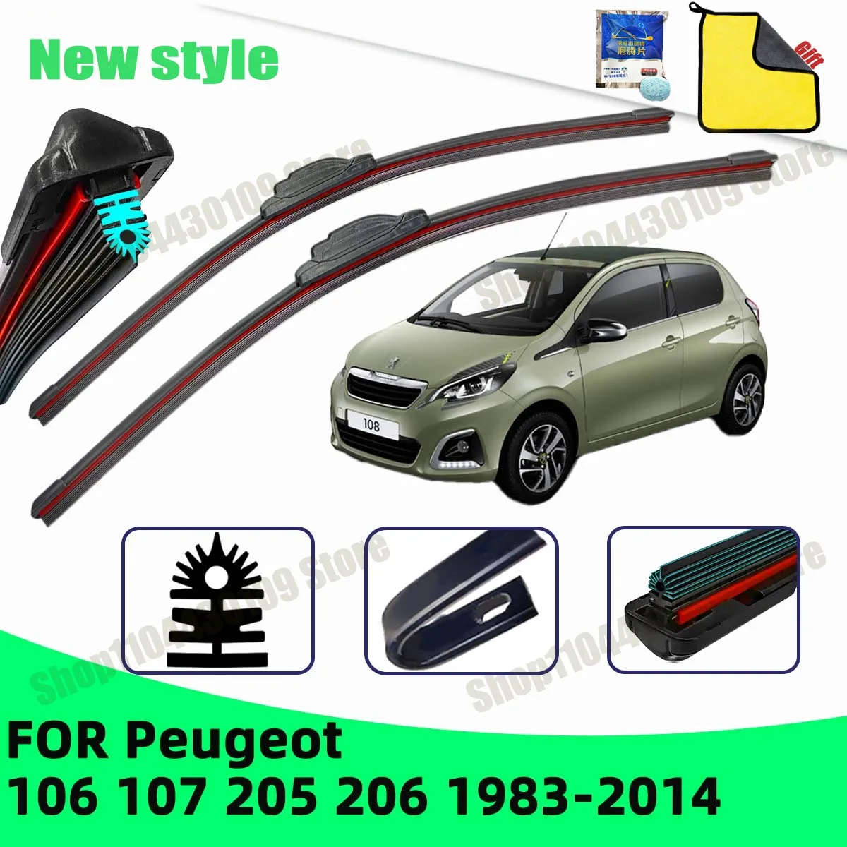 Car Wiper For Peugeot 106 107 205 206 1983-2014 Eleven-layer Strip Wipers 2025 Latest Model Adhesive Strips Wiper 2008 2009 2010
Car Wiper For Peugeot 106 107 205 206 1983-2014 Eleven-layer Strip Wipers 2025 Latest Model Adhesive Strips Wiper 2008 2009 2010