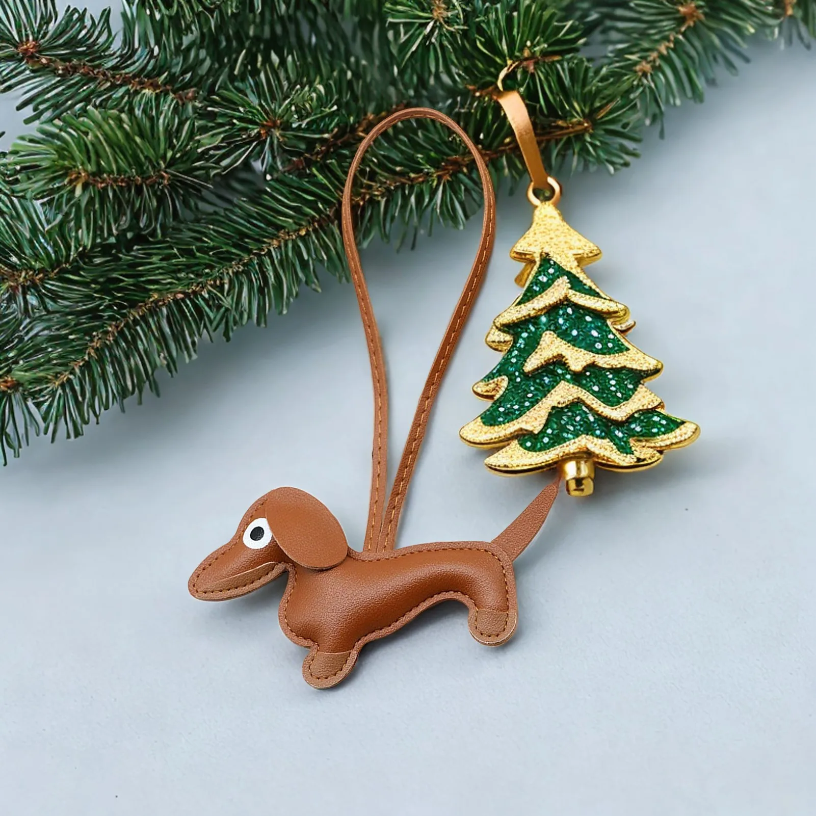 Christmas Tree Pendant Lovely Brown Sausage Dog Hanging For Xmas Tree Garland Wreath DIY Navidad New Year Party Decoration Gifts 
Christmas Tree Pendant Lovely Brown Sausage Dog Hanging For Xmas Tree Garland Wreath DIY Navidad New Year Party Decoration Gifts