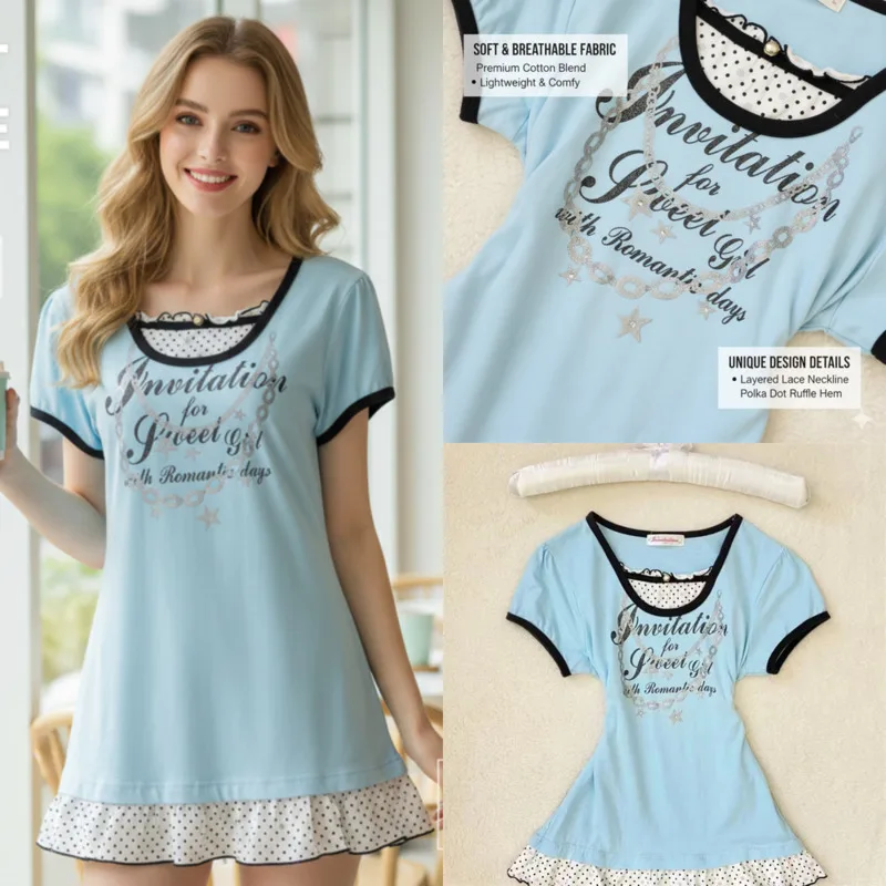 Polka Dot Letter Print T Shirt Summer Y2K Crop Top T-Shirt Women Bule Slim Fit Fake Two Piece Short Sleeve Summer Top Gift New
Polka Dot Letter Print T Shirt Summer Y2K Crop Top T-Shirt Women Bule Slim Fit Fake Two Piece Short Sleeve Summer Top Gift New