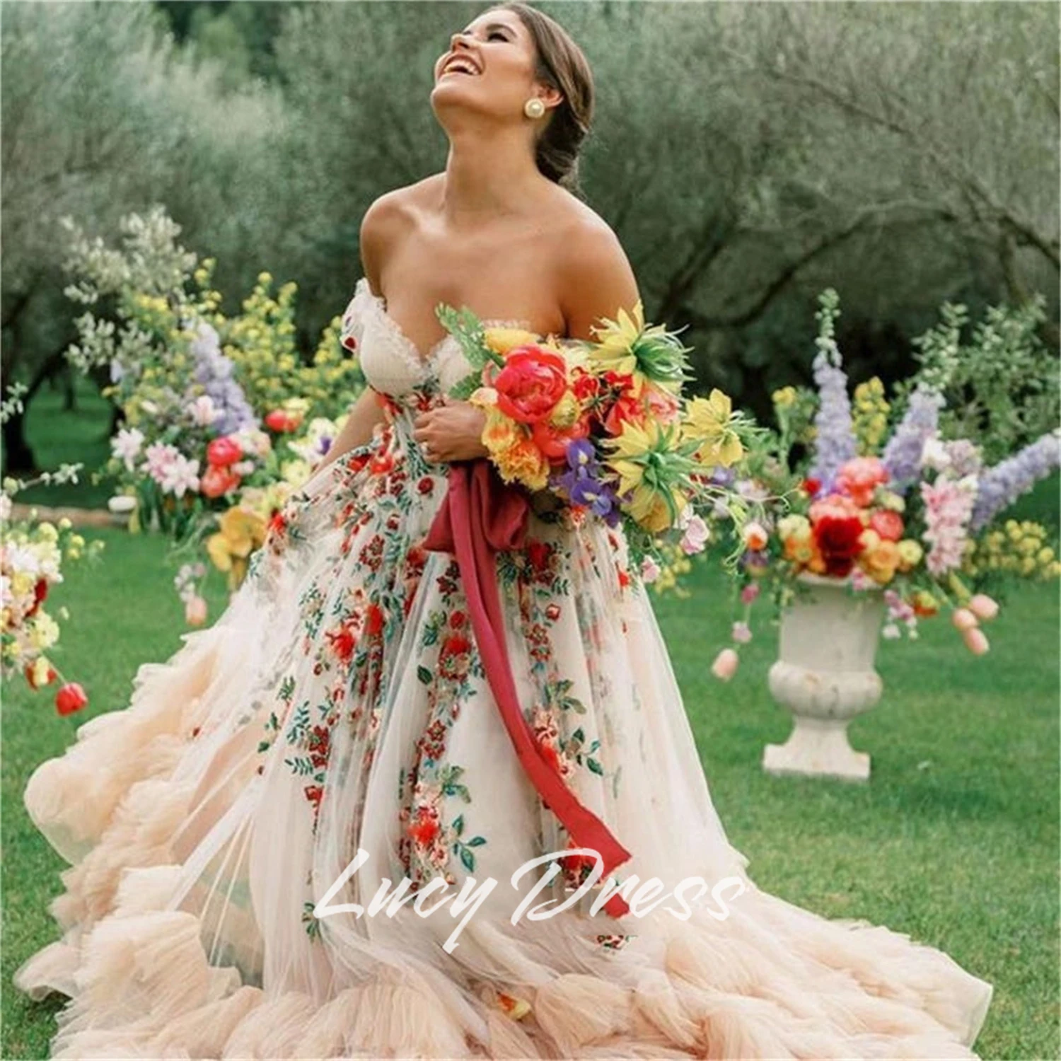 Lucy Customized Special Occasion Dress Wedding Dress Woman Floral Fabric Evening Gowns wedding dresses luxury vestidos de novia
Lucy Customized Special Occasion Dress Wedding Dress Woman Floral Fabric Evening Gowns wedding dresses luxury vestidos de novia