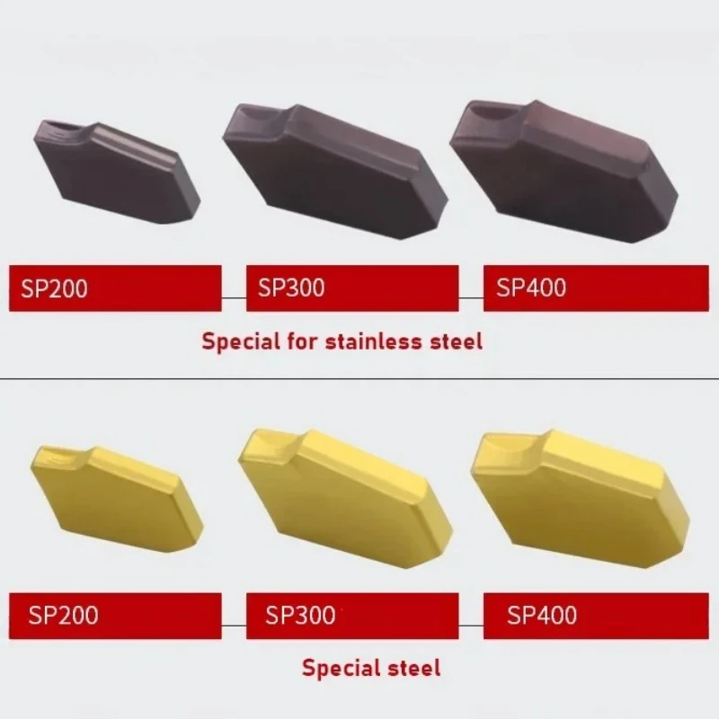 SP200 SP300 SP400 SP500 10PCS Grooving Insert Part Off Slotted Carbide Insert CNC Tool High Strength High Quality Turning Tool
SP200 SP300 SP400 SP500 10PCS Grooving Insert Part Off Slotted Carbide Insert CNC Tool High Strength High Quality Turning Tool