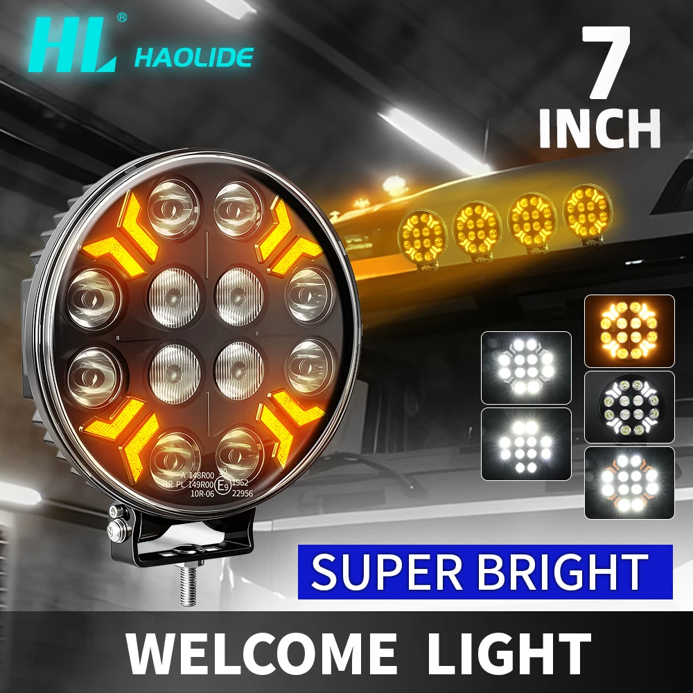 HAOLIDE New 7 inch Led Work Light 240W White Yellow DRL Combo Beam Truck 4x4 Welcome Light for Pickup Camper Truck 4WD 12V 24V
HAOLIDE New 7 inch Led Work Light 240W White Yellow DRL Combo Beam Truck 4x4 Welcome Light for Pickup Camper Truck 4WD 12V 24V