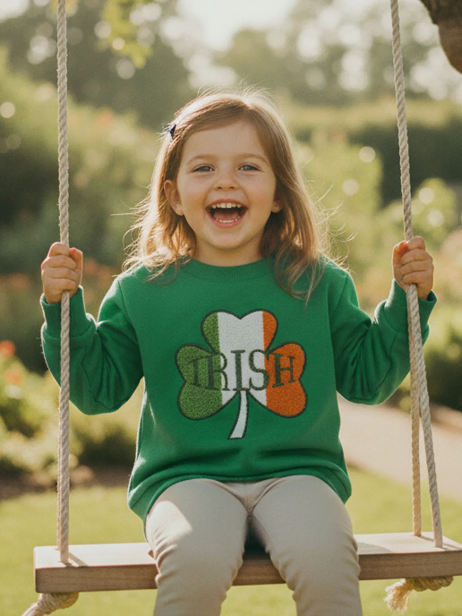Girls St Patrick s Day Shamrock Hoodies Long Sleeve Crew Neck Embroidered Pullover with Four Leaf Clover Design
Girls St Patrick s Day Shamrock Hoodies Long Sleeve Crew Neck Embroidered Pullover with Four Leaf Clover Design