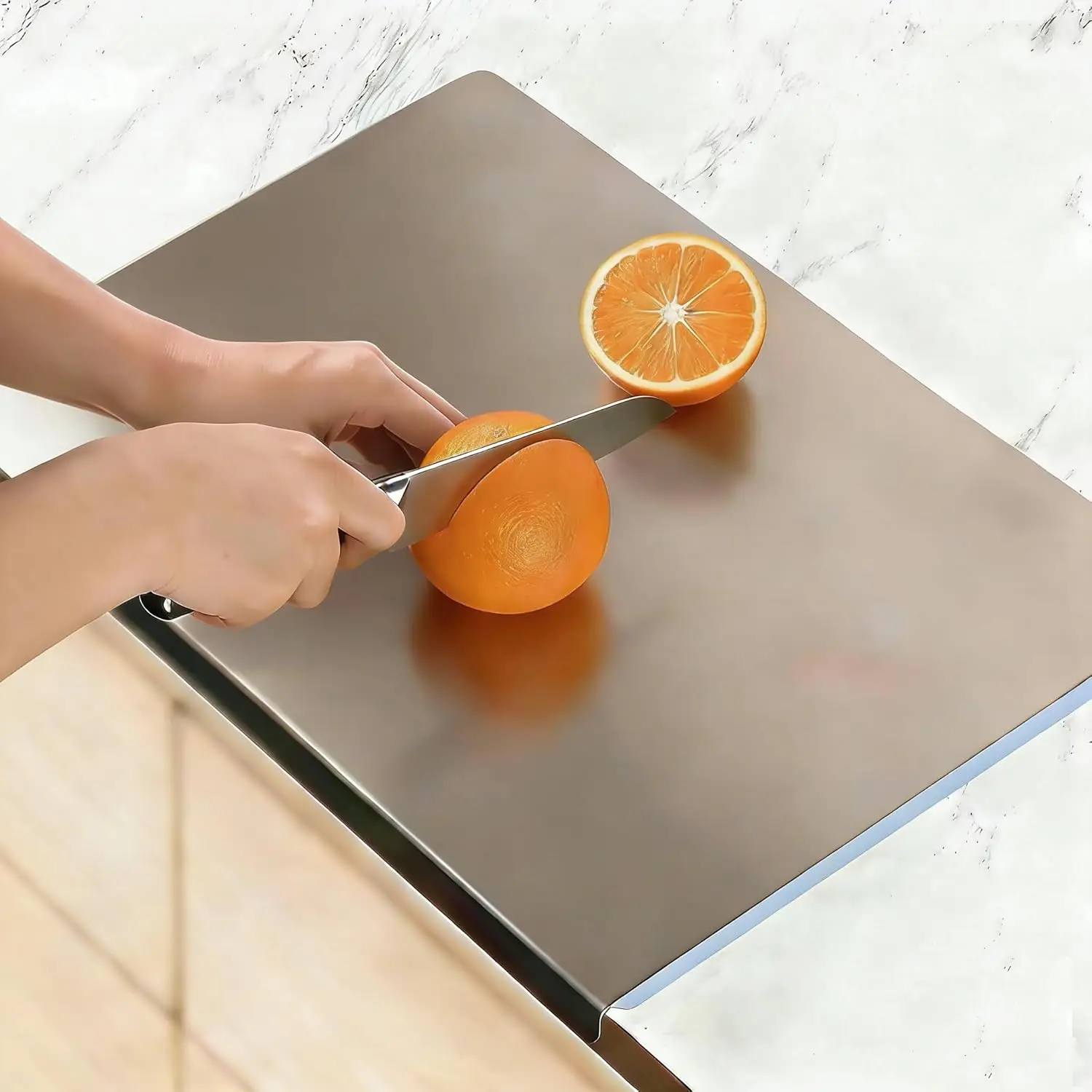 Stainless Steel Cutting Board 40x30cm, Food Grade Chopping Board for Meat, Veggies, Fruits, Dough
Stainless Steel Cutting Board 40x30cm, Food Grade Chopping Board for Meat, Veggies, Fruits, Dough