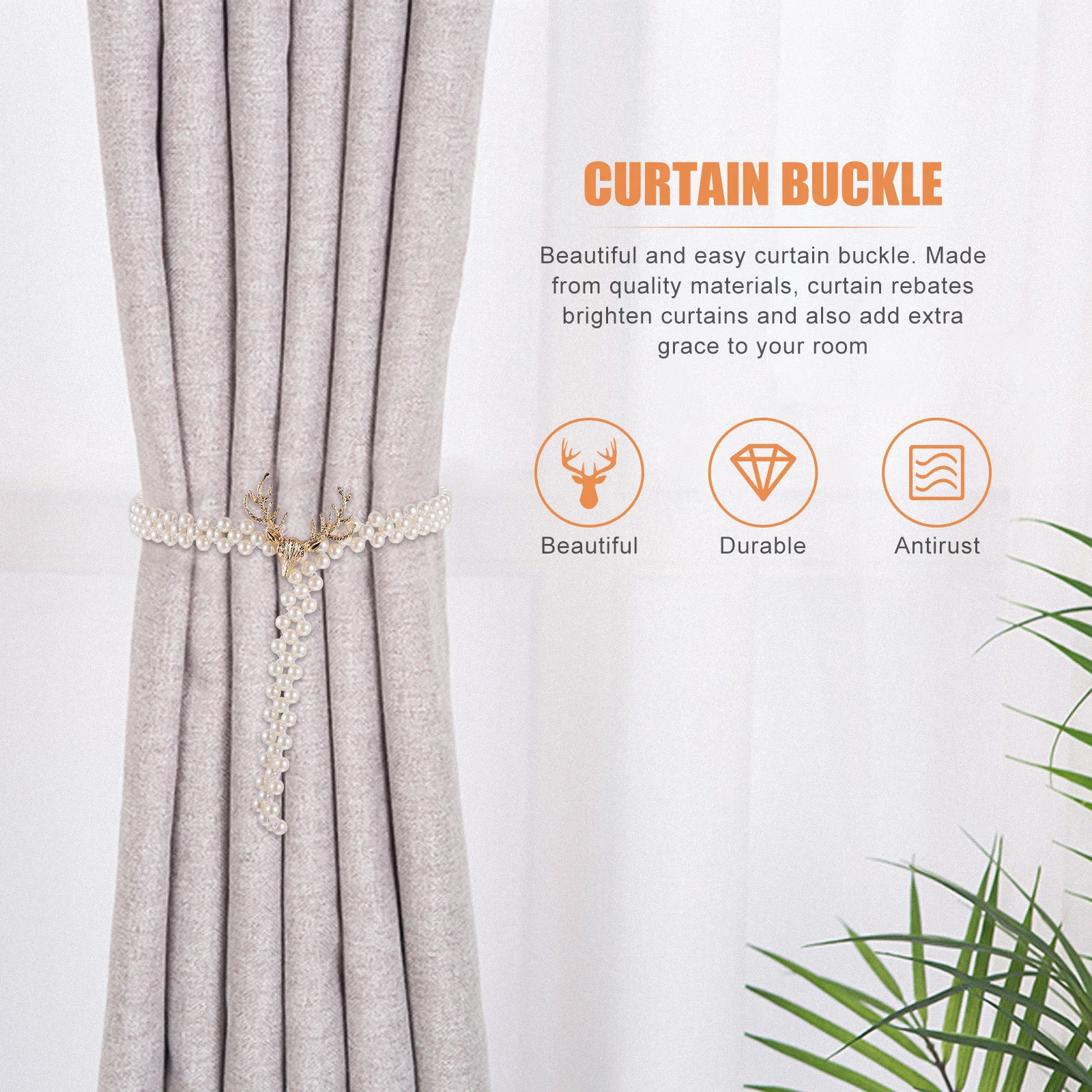 2pcs Curtain Tieback Creative Delicate Strap Buckle For Home Window Decor Easy Fix Curtain Holder Rope Adornment
2pcs Curtain Tieback Creative Delicate Strap Buckle For Home Window Decor Easy Fix Curtain Holder Rope Adornment