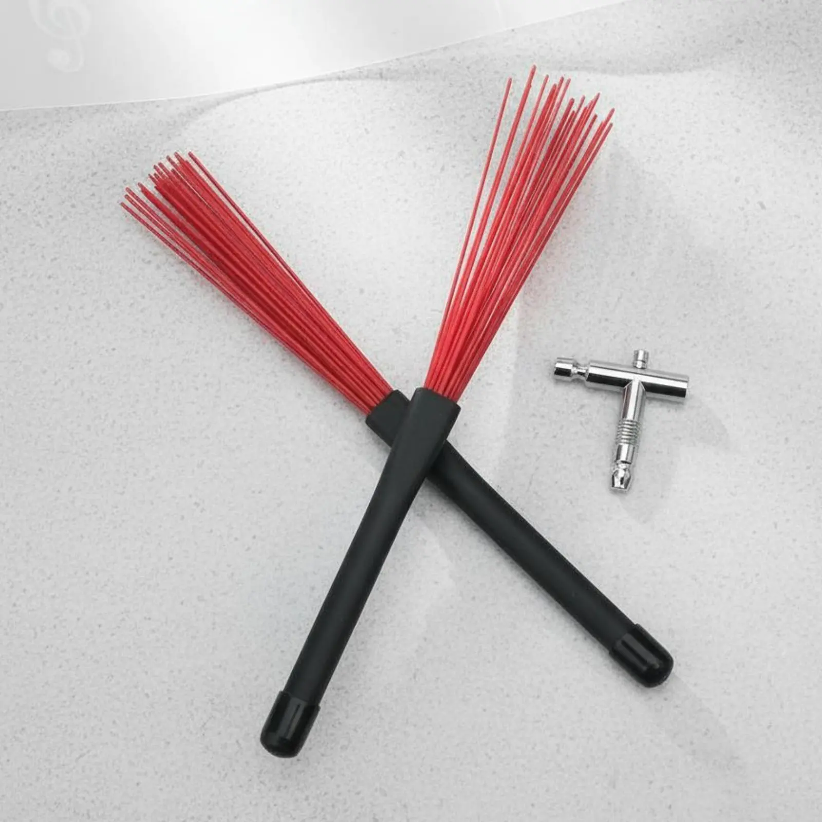 2 Pieces Retractable Drum Brushes Comfortable Grip Nylon Drum Brushes Percussion Accessory for Drummers
2 Pieces Retractable Drum Brushes Comfortable Grip Nylon Drum Brushes Percussion Accessory for Drummers