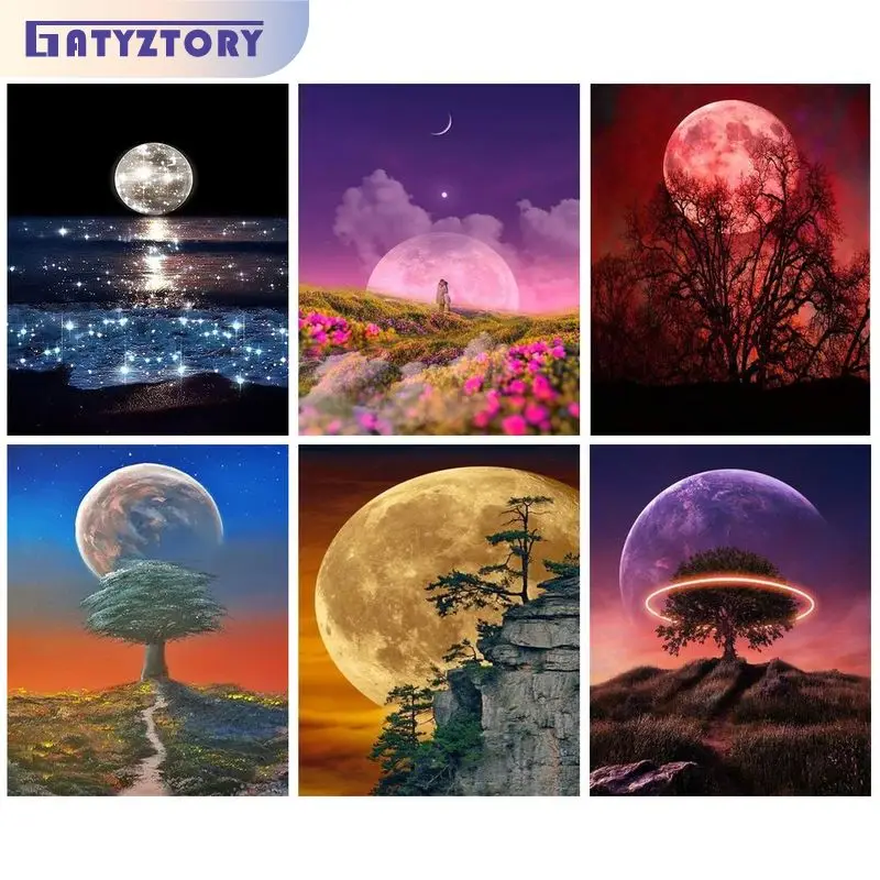 GATYZTORY Fantastic Painting By Numbers Moon Picture Drawing Gift For Adults DIY Set Wall Decoration Handpainted Easy To Begin
GATYZTORY Fantastic Painting By Numbers Moon Picture Drawing Gift For Adults DIY Set Wall Decoration Handpainted Easy To Begin