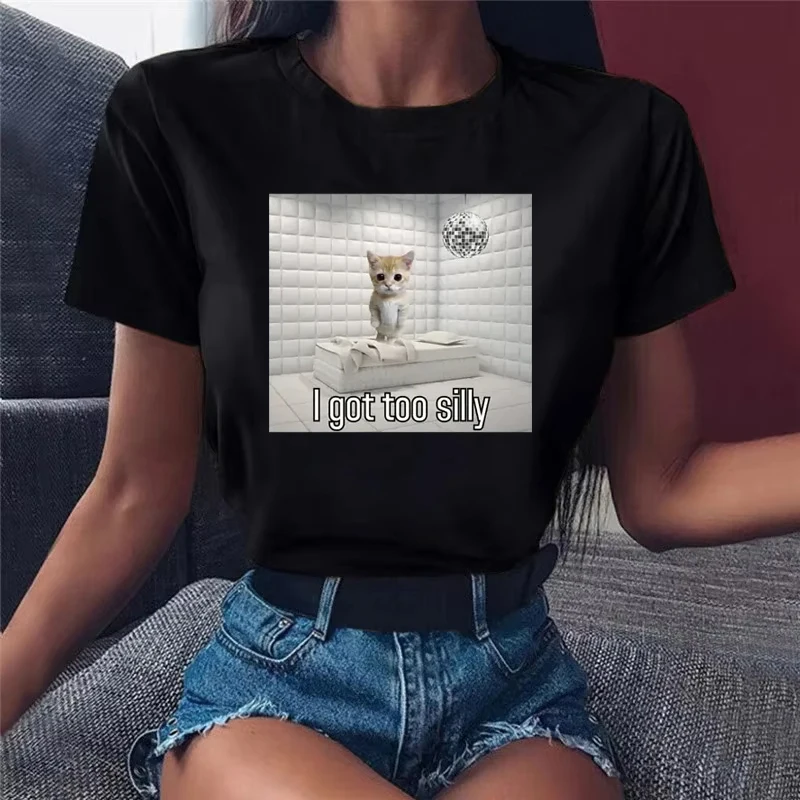 I Got Too Silly Funny Sad Crying Cat Meme T Shirt Women Summer Short Sleeve T-shirt Sport Casual Oversized Clothing Streetwear
I Got Too Silly Funny Sad Crying Cat Meme T Shirt Women Summer Short Sleeve T-shirt Sport Casual Oversized Clothing Streetwear