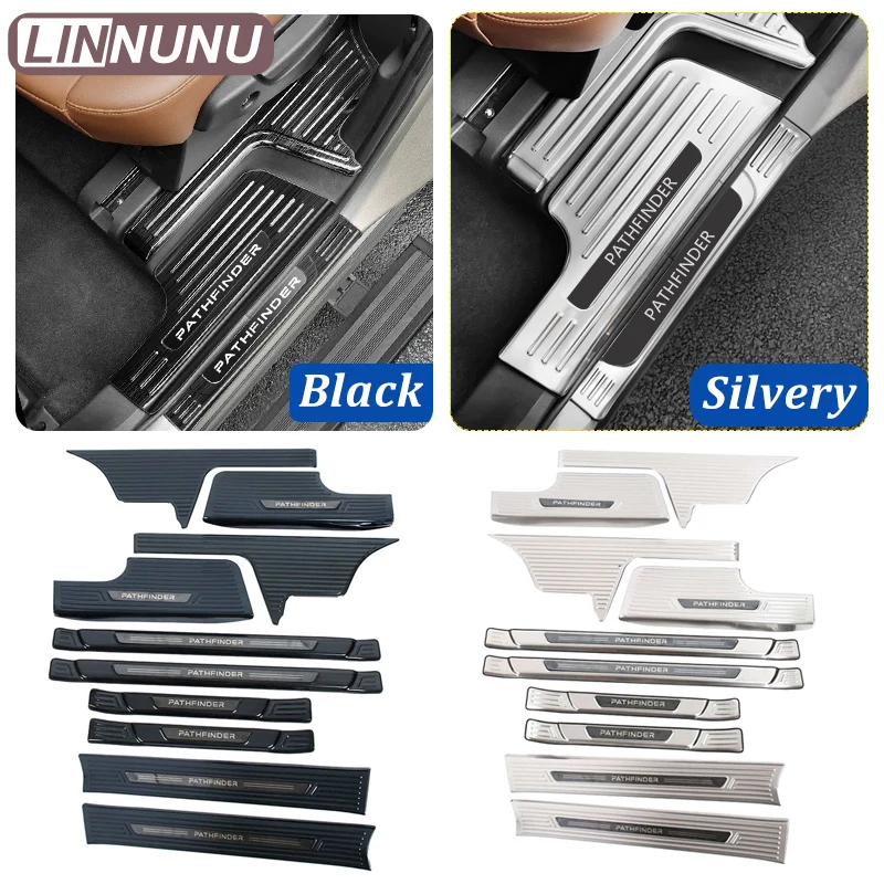 LINNUNU 10PCS Stainless Steel Car Door Sill Protector Sticker Threshold Pedal Strip Accessories For Nissan Pathfinder 2024 2025
LINNUNU 10PCS Stainless Steel Car Door Sill Protector Sticker Threshold Pedal Strip Accessories For Nissan Pathfinder 2024 2025