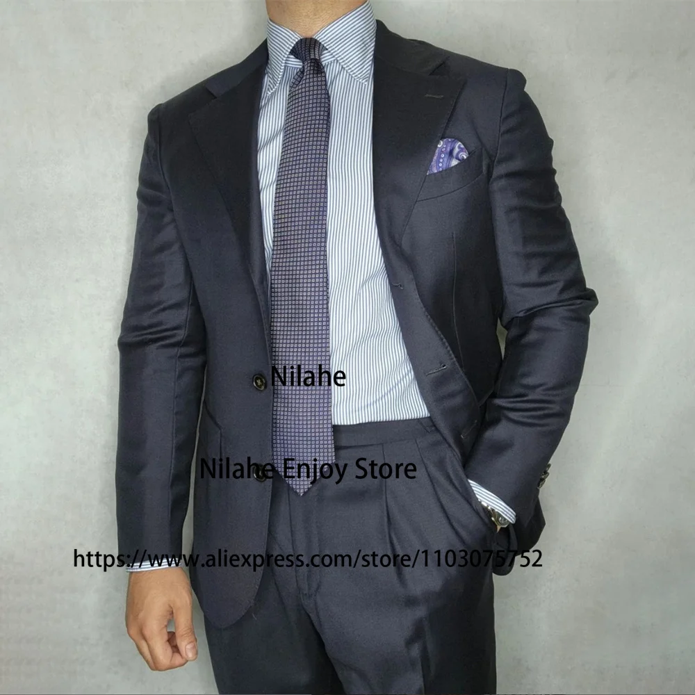 Fashion Navy Blue Suits For Mens Formal Business Blazer Notched Lapel Wedding Groom Tuxedo 2 Piece Jacket Pants Terno Masculino
Fashion Navy Blue Suits For Mens Formal Business Blazer Notched Lapel Wedding Groom Tuxedo 2 Piece Jacket Pants Terno Masculino