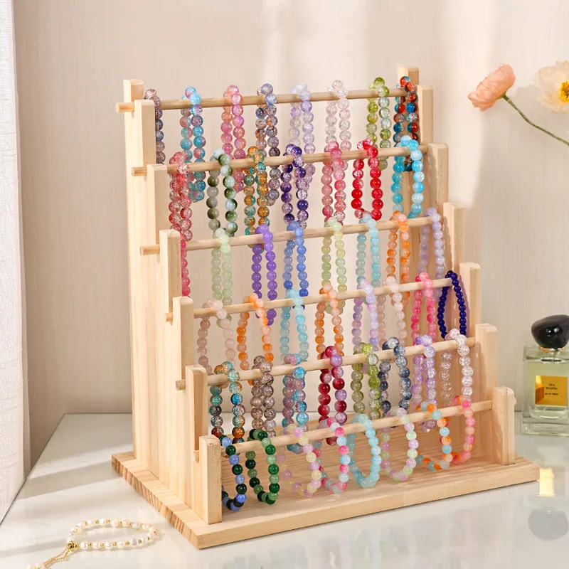 Crystal Bracelet Display Stand Wooden Necklace Bracelet Organizer Keychain Stall Display Rack Scrunchie Headband Showcase Stand
Crystal Bracelet Display Stand Wooden Necklace Bracelet Organizer Keychain Stall Display Rack Scrunchie Headband Showcase Stand