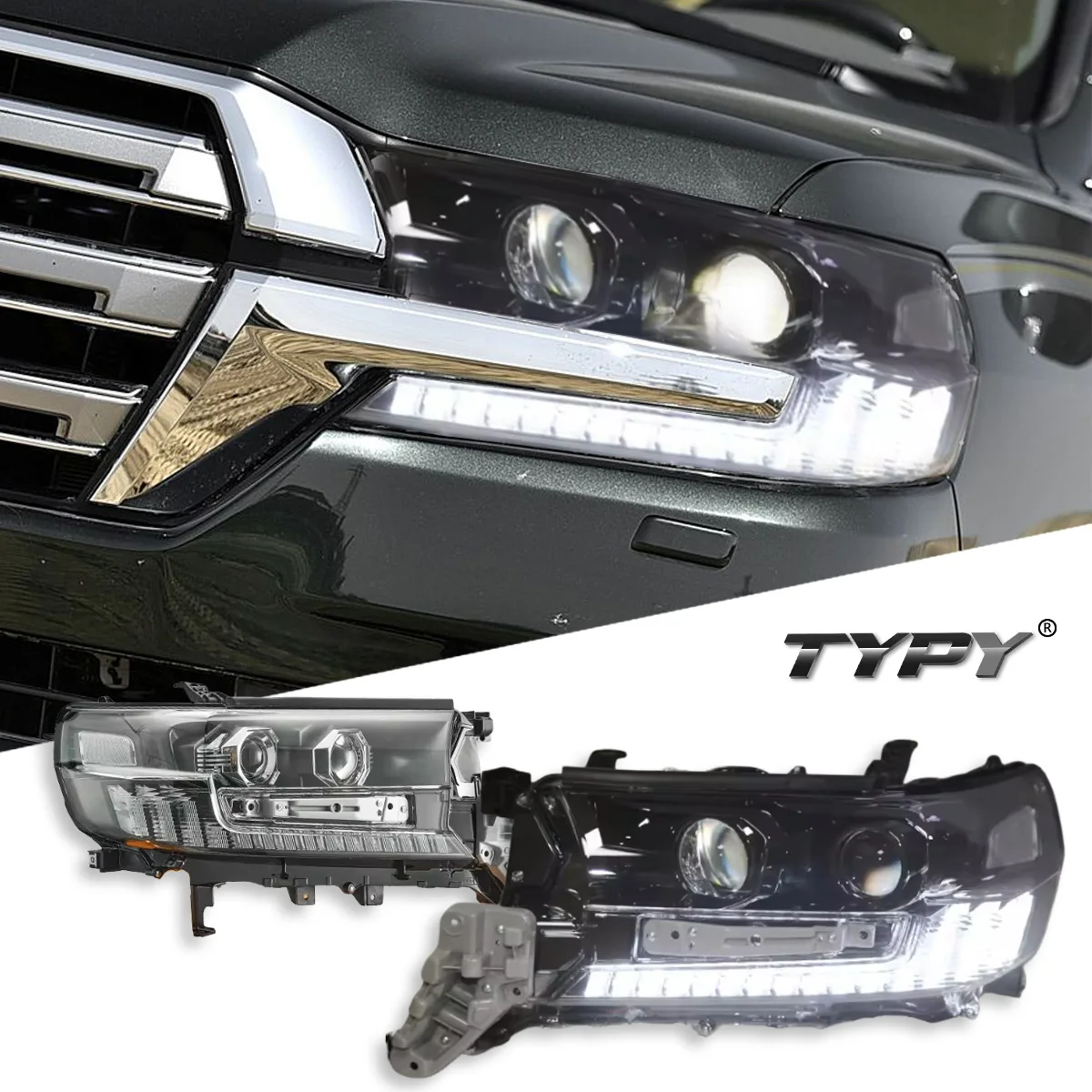 TYPY Car For Toyoto Land Cruiser2016-2020Headlight Upgrade Modified to New DRL Dynamic Turn Signal LED Headlight AutoAccessories
TYPY Car For Toyoto Land Cruiser2016-2020Headlight Upgrade Modified to New DRL Dynamic Turn Signal LED Headlight AutoAccessories