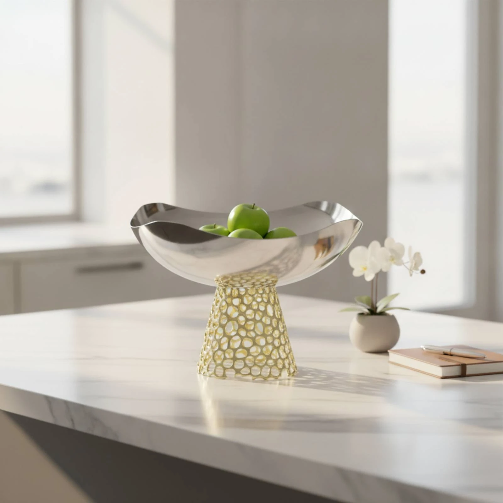 Serving Bowl with Pedestal Stainless Steel Bowl with Pedestal Base Modern Reflective for Dining Table, Kitchen Counter
Serving Bowl with Pedestal Stainless Steel Bowl with Pedestal Base Modern Reflective for Dining Table, Kitchen Counter
