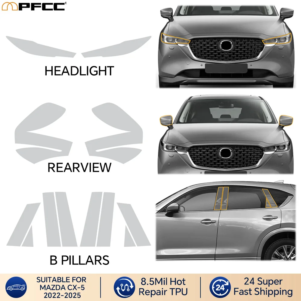 For Mazda CX-5 2022-2025 Headlight Rearview Protective Film TPU PPF Paint Protective Film Ant-Scratch Waterproof Gloss Invisibl
For Mazda CX-5 2022-2025 Headlight Rearview Protective Film TPU PPF Paint Protective Film Ant-Scratch Waterproof Gloss Invisibl