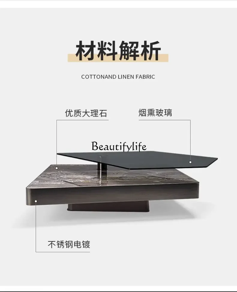 ld14 Italian Minimalist Rotating Coffee Table Set Designer Villa Living Room Irregular High-Low Luxury Stone Coffee Table
ld14 Italian Minimalist Rotating Coffee Table Set Designer Villa Living Room Irregular High-Low Luxury Stone Coffee Table