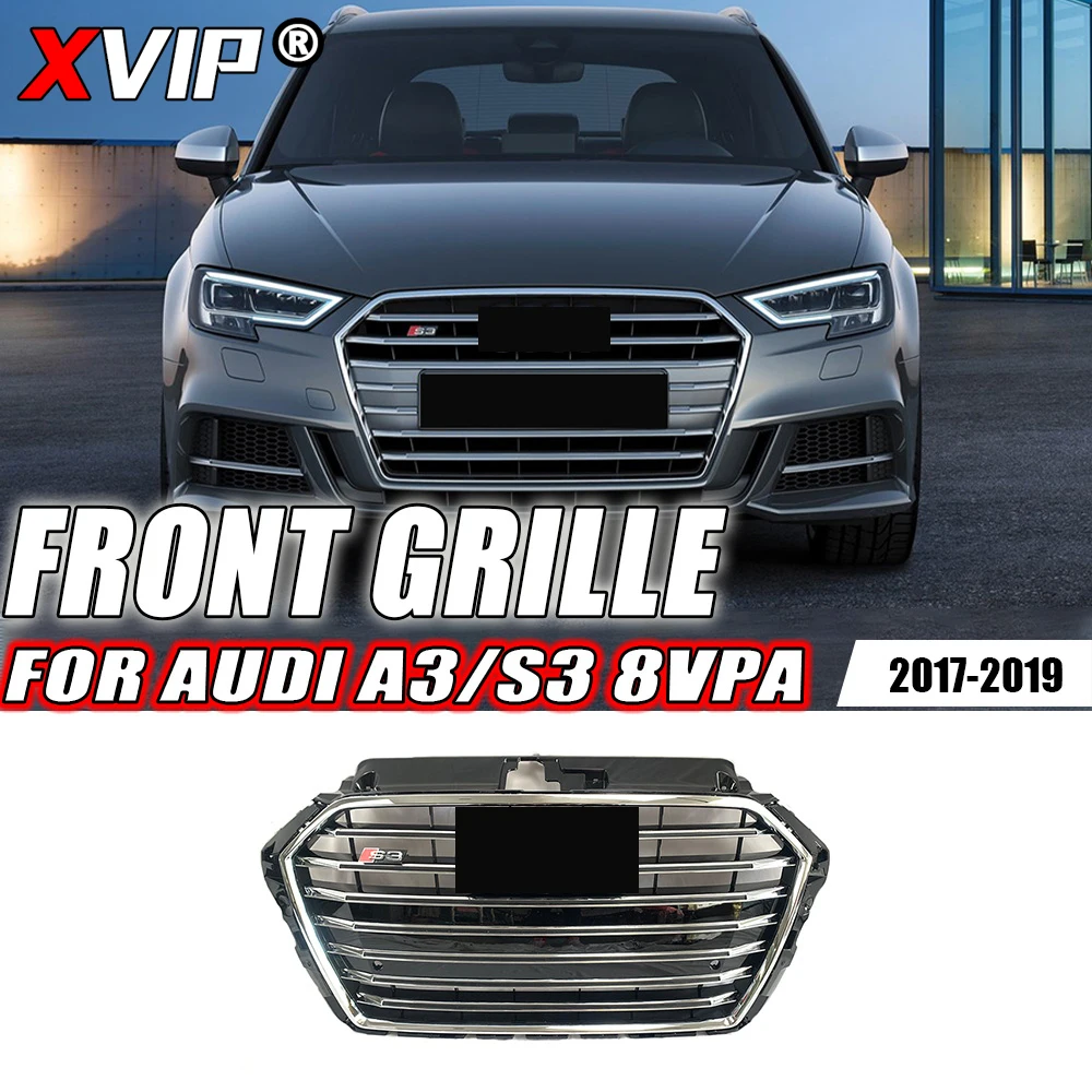 Длинная решетка XVIP S3 в полоску, решетка для Audi A3 S3 8VPA 2017-2019, хром, черный, высокое качество, АБС, передний бампер, решетка
Длинная решетка XVIP S3 в полоску, решетка для Audi A3 S3 8VPA 2017-2019, хром, черный, высокое качество, АБС, передний бампер, решетка