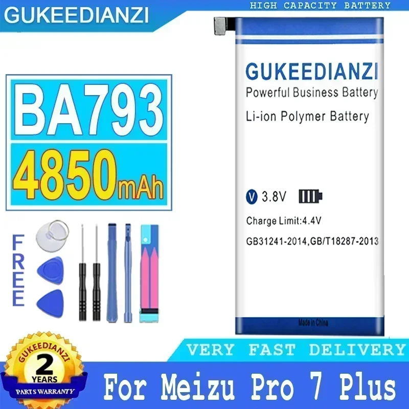 4850mAh BA793 High Capacity Replacement Mobile Phone Battery For Meizu Pro 7 Plus Pro7 Plus
4850mAh BA793 High Capacity Replacement Mobile Phone Battery For Meizu Pro 7 Plus Pro7 Plus
