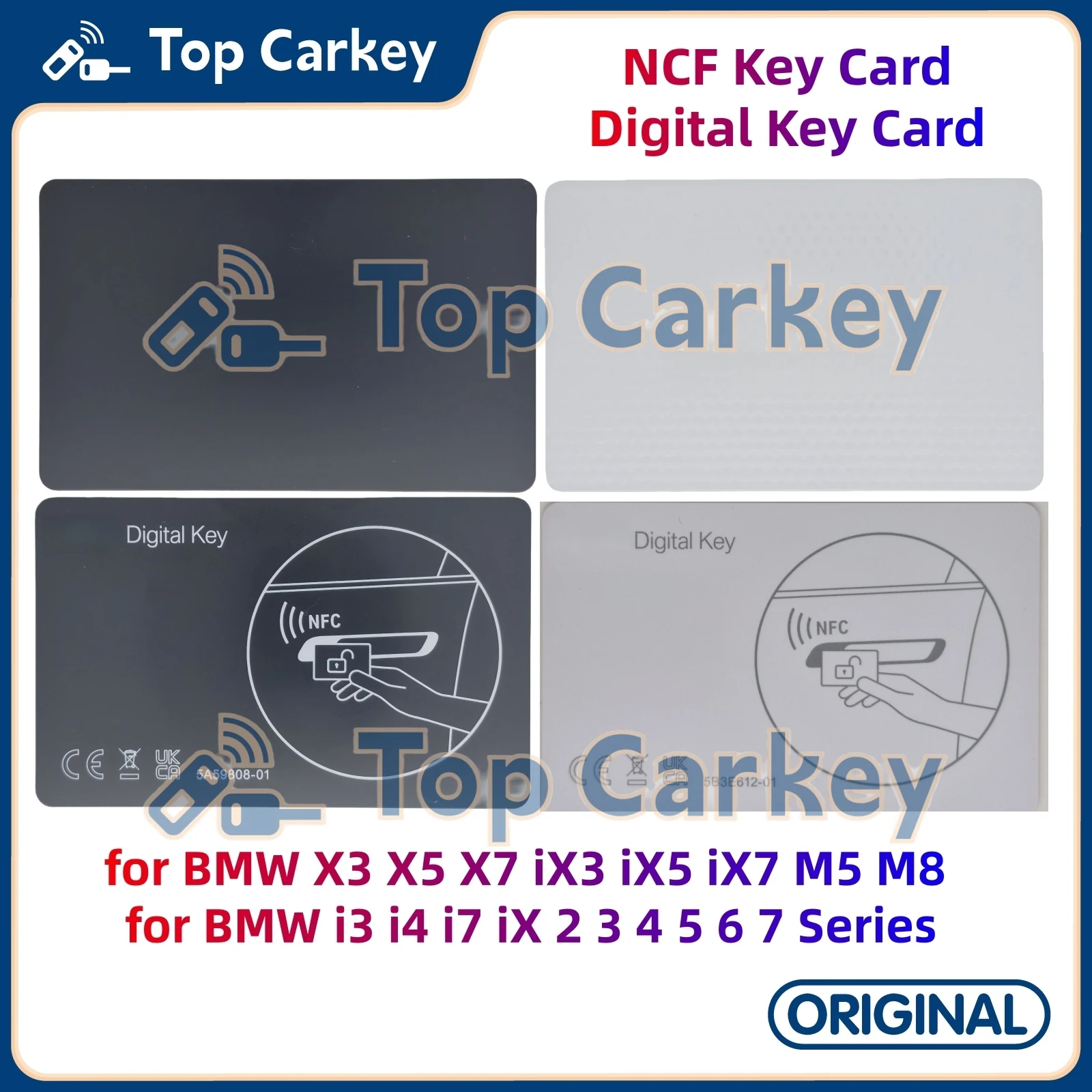 TopCarkey NFC Digital Key Card for for BMW iX3 iX5 iX7 i3 i4 i7 iX Series NFC Card Key
TopCarkey NFC Digital Key Card for for BMW iX3 iX5 iX7 i3 i4 i7 iX Series NFC Card Key