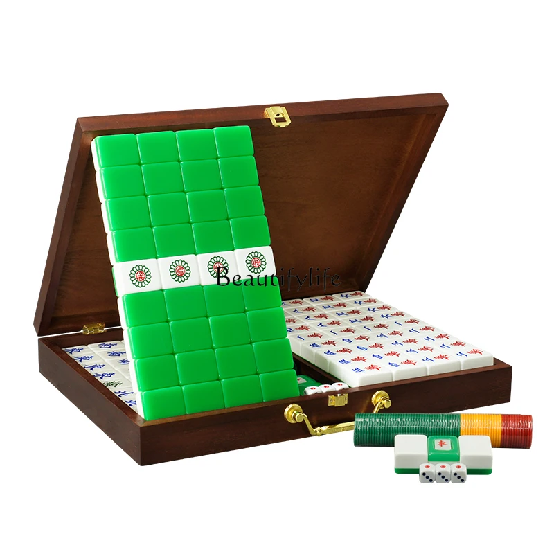 Household hand mahjong large medium Household hand mahjong high-grade green and white
Household hand mahjong large medium Household hand mahjong high-grade green and white