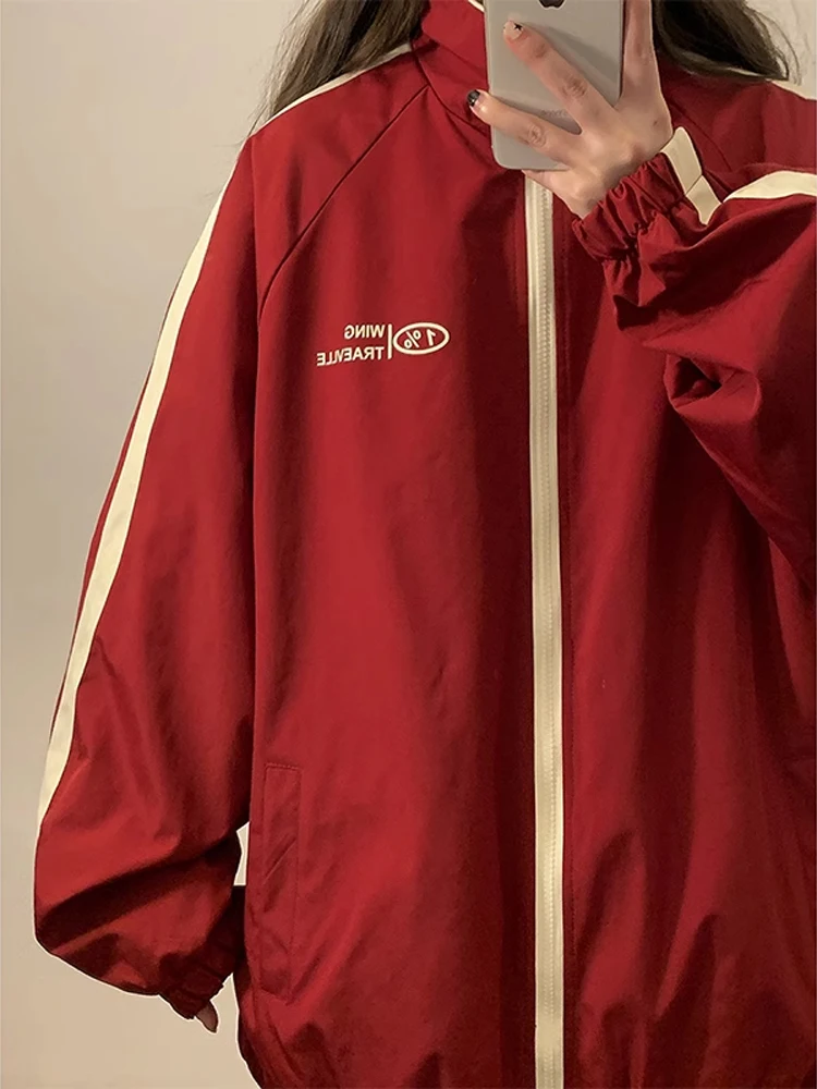 Red Vintage American Sle Baseball Jaet Double-Sided Wearable Men's Spring Autumn Zipper Closure Stand Fit Polyester Fiber
Red Vintage American Sle Baseball Jaet Double-Sided Wearable Men's Spring Autumn Zipper Closure Stand Fit Polyester Fiber