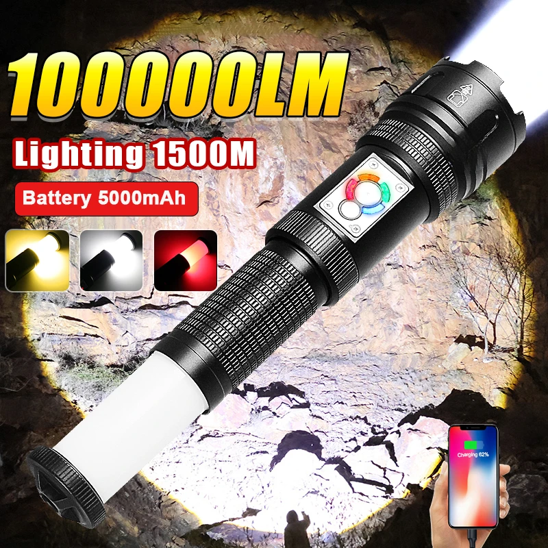 Powerful XHP190LED Multifunctional Flashlight With COB Lamp Outdoor Camping Huning Torch Rechargeable High Power Fishing Lantren
Powerful XHP190LED Multifunctional Flashlight With COB Lamp Outdoor Camping Huning Torch Rechargeable High Power Fishing Lantren
