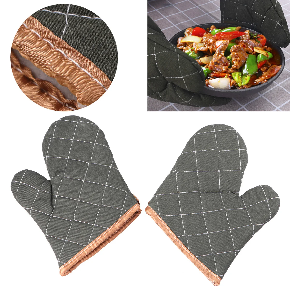 2Pcs Kitchen Oven Gloves Heat Insulation Flexible Non-Slip Microwave Heat Resistant Baking Gloves Anti-Scald Size S Green
2Pcs Kitchen Oven Gloves Heat Insulation Flexible Non-Slip Microwave Heat Resistant Baking Gloves Anti-Scald Size S Green