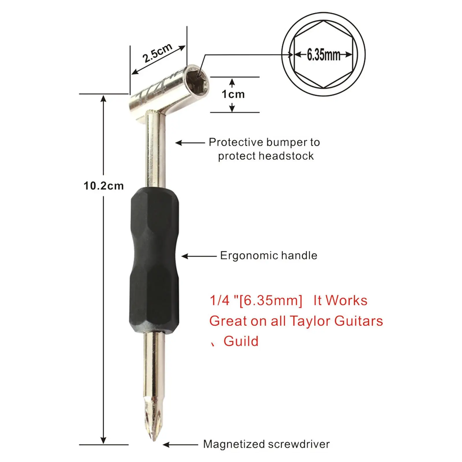 Metal Guitar Rod Wrench Ergonomic Handle Box Spanner Guitar Luthier Tools for Acoustic and Electric Guitar Accessories
Metal Guitar Rod Wrench Ergonomic Handle Box Spanner Guitar Luthier Tools for Acoustic and Electric Guitar Accessories