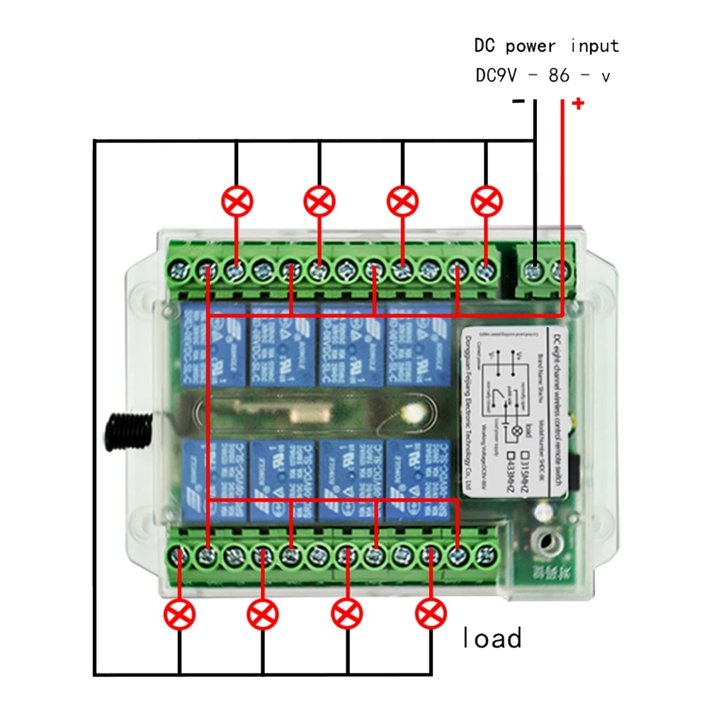 Беспроводной радиочастотный выключатель AT82-8 на 8 каналов, 9-72В постоянного тока, для дистанционного управления двигателем (1 комплект)
Беспроводной радиочастотный выключатель AT82-8 на 8 каналов, 9-72В постоянного тока, для дистанционного управления двигателем (1 комплект)
