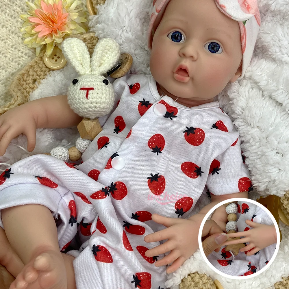 17" Cute Silicone Reborn Baby Doll Sleeping Blue Eyes Reborn Bebe Girl Weighted Smile Hand Painted Newborn For Graduation Gift
17" Cute Silicone Reborn Baby Doll Sleeping Blue Eyes Reborn Bebe Girl Weighted Smile Hand Painted Newborn For Graduation Gift