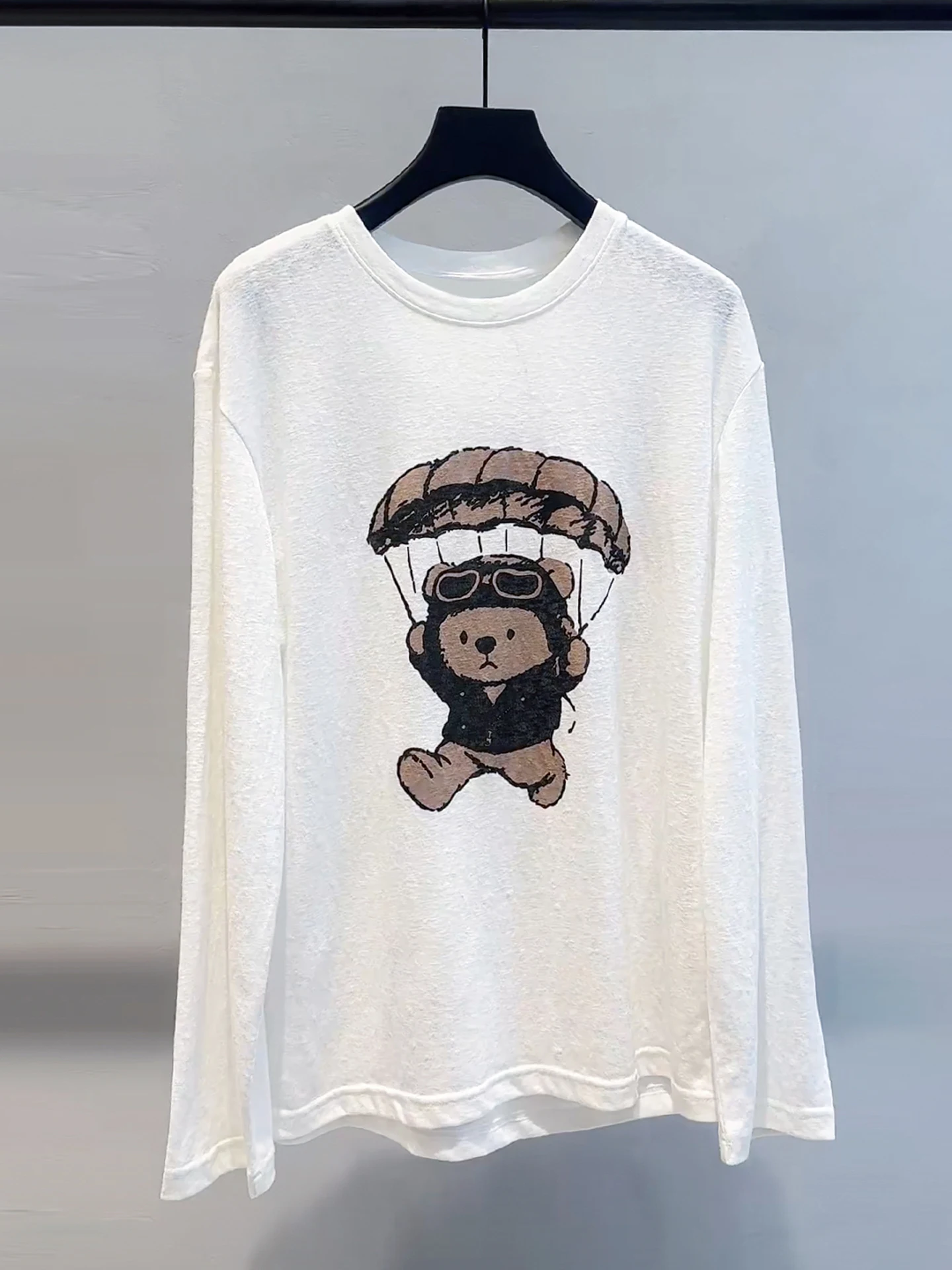 Casual Versatile Bear Print Loose T-Shirt Spring Summer Women's Fashion Top Breathable Comfortable round Neck Long Sleeve
Casual Versatile Bear Print Loose T-Shirt Spring Summer Women's Fashion Top Breathable Comfortable round Neck Long Sleeve