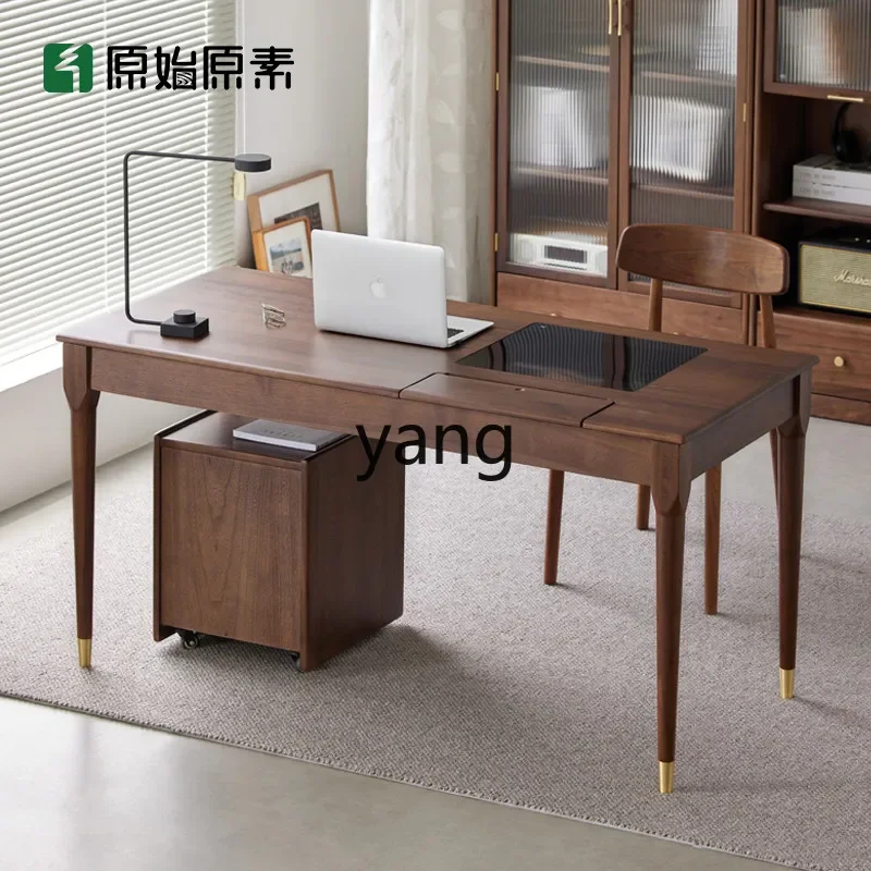 LTT light luxury North American black walnut computer desk bookcase integrated table
LTT light luxury North American black walnut computer desk bookcase integrated table