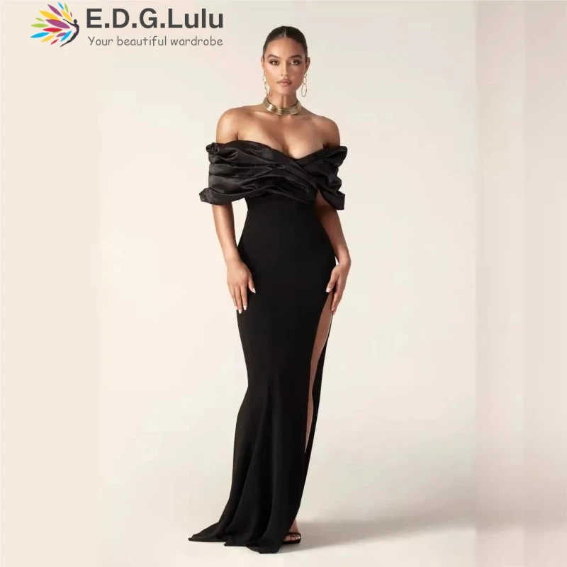 EDGLuLu Elegant Off Shoulder Short Sleeved Birthday Dress Woman Sexy V-Neck High Slit Party Long Mermaid Dresses 0516
EDGLuLu Elegant Off Shoulder Short Sleeved Birthday Dress Woman Sexy V-Neck High Slit Party Long Mermaid Dresses 0516