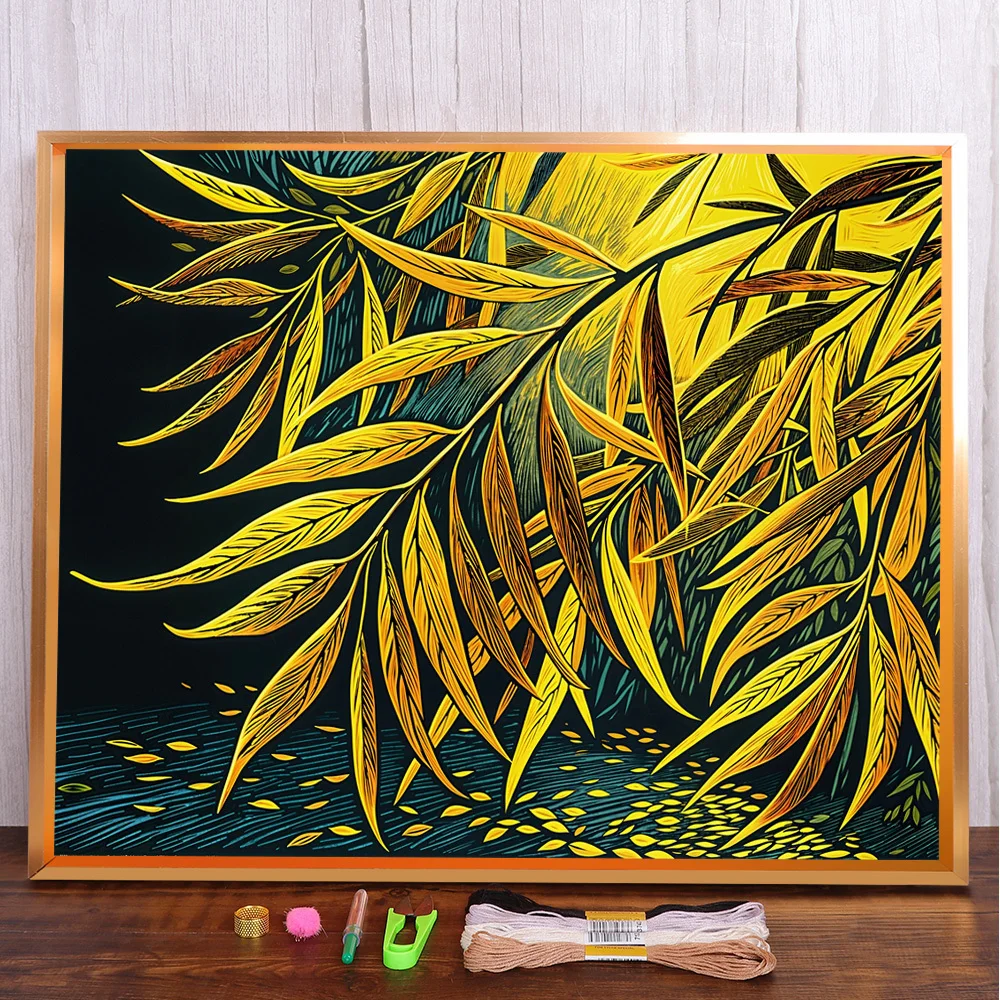Scenery Willow Leaves Printed Canvas Cross Stitch Patterns DIY Embroidery Handiwork Handmade Hobby Craft Mulina Sales Package
Scenery Willow Leaves Printed Canvas Cross Stitch Patterns DIY Embroidery Handiwork Handmade Hobby Craft Mulina Sales Package