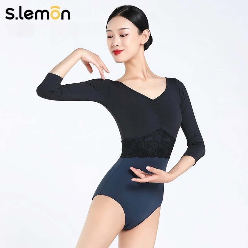 Professional Ballet Leotard Long Sleeve V Neck Open Back Colorblock Gymnastics Dancewear for Adult Women
Professional Ballet Leotard Long Sleeve V Neck Open Back Colorblock Gymnastics Dancewear for Adult Women