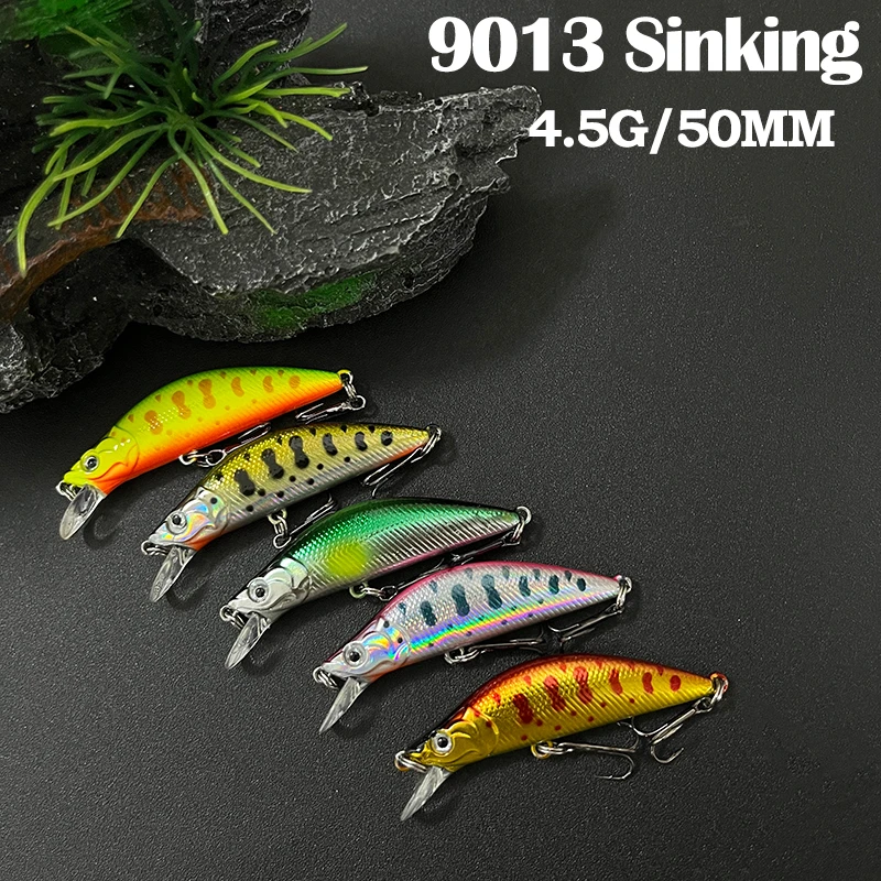 4.5g 50mm Trout Fishing Lures Sinking Minnow Lure Eden 50S Artificial Hard Bait ABS Freshwater Fishing Twitch Bait Equipment 
4.5g 50mm Trout Fishing Lures Sinking Minnow Lure Eden 50S Artificial Hard Bait ABS Freshwater Fishing Twitch Bait Equipment