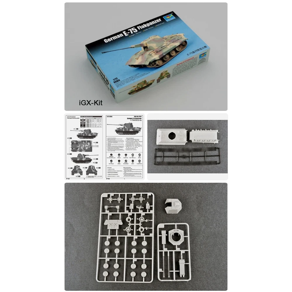 Trumpeter 07126 1/72 Scale E75 E-75 Flakpanzer Anti Aircraft Artillery Vehicle Hobby Craft Assembly Plastic Model Building Kit
Trumpeter 07126 1/72 Scale E75 E-75 Flakpanzer Anti Aircraft Artillery Vehicle Hobby Craft Assembly Plastic Model Building Kit