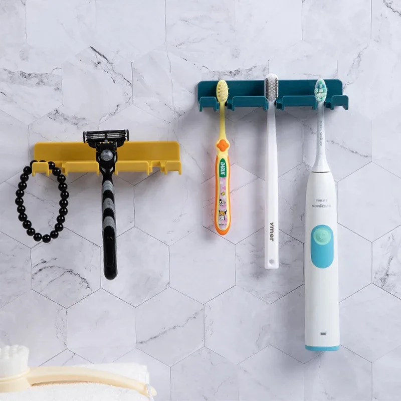 Bathroom Accessories Sets Toothbrush Holder 3 Position Tooth Brush Holder Wall Mount Rack Mobile Phone Stand Plug Storage Rack
Bathroom Accessories Sets Toothbrush Holder 3 Position Tooth Brush Holder Wall Mount Rack Mobile Phone Stand Plug Storage Rack