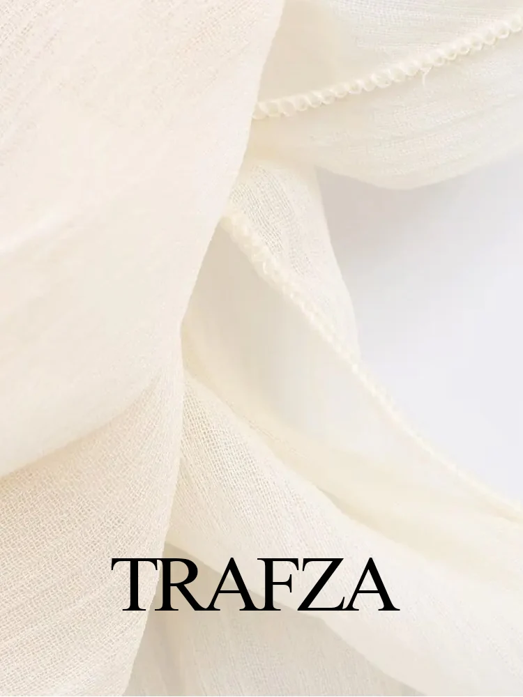 TRAFZA Women Chic Stacked Ruffle Design Midi Skirt 2025 Summer Woman High Waist Solid Skirt Seaside Vacation Beach Skirt Mujer
TRAFZA Women Chic Stacked Ruffle Design Midi Skirt 2025 Summer Woman High Waist Solid Skirt Seaside Vacation Beach Skirt Mujer