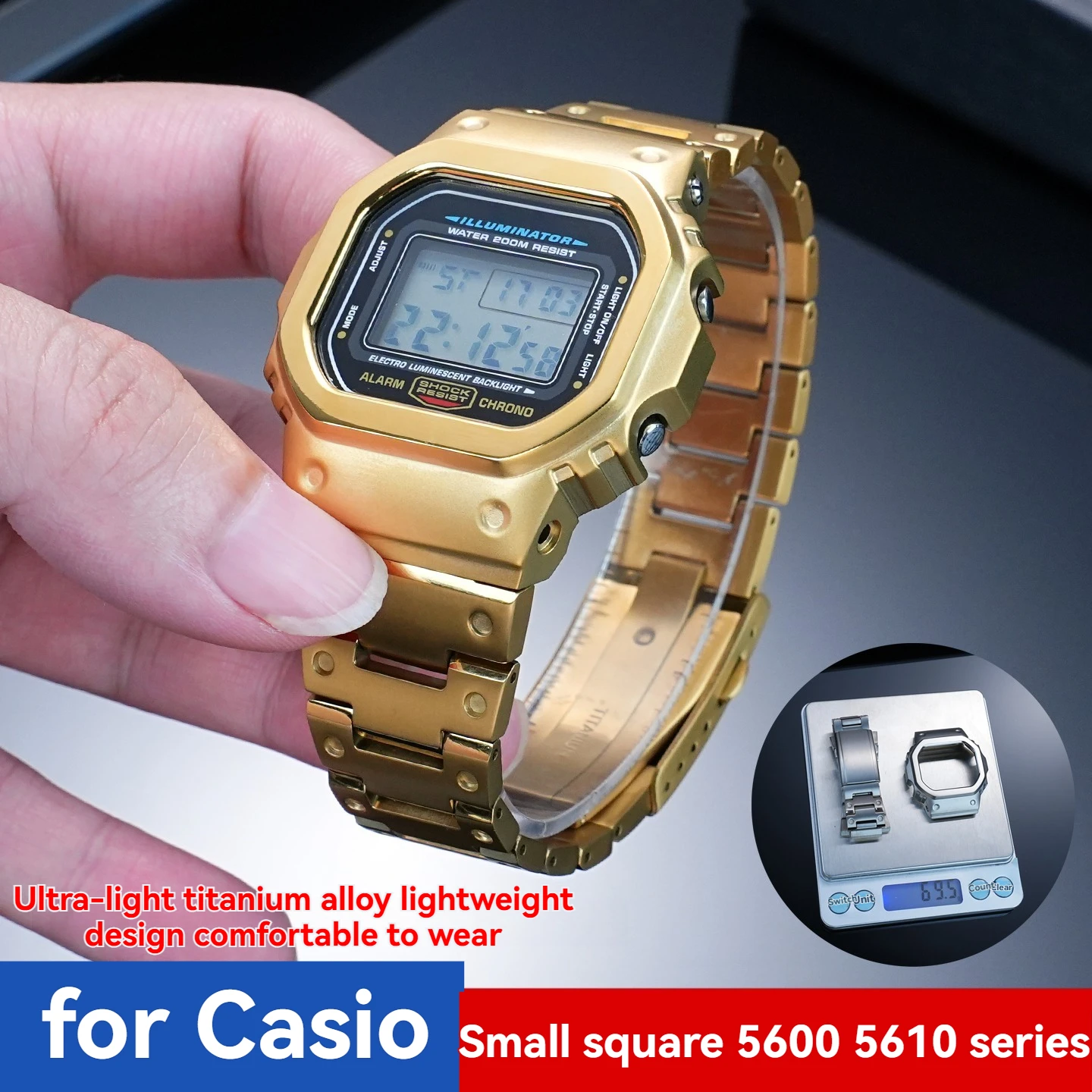 Lightweight Titanium Alloy Mod Kit Bezel Strap Case For Casio G-SHOCK DW5600 GW-M5610 GWX5600 GW-B5600 Metal Watch Band
Lightweight Titanium Alloy Mod Kit Bezel Strap Case For Casio G-SHOCK DW5600 GW-M5610 GWX5600 GW-B5600 Metal Watch Band