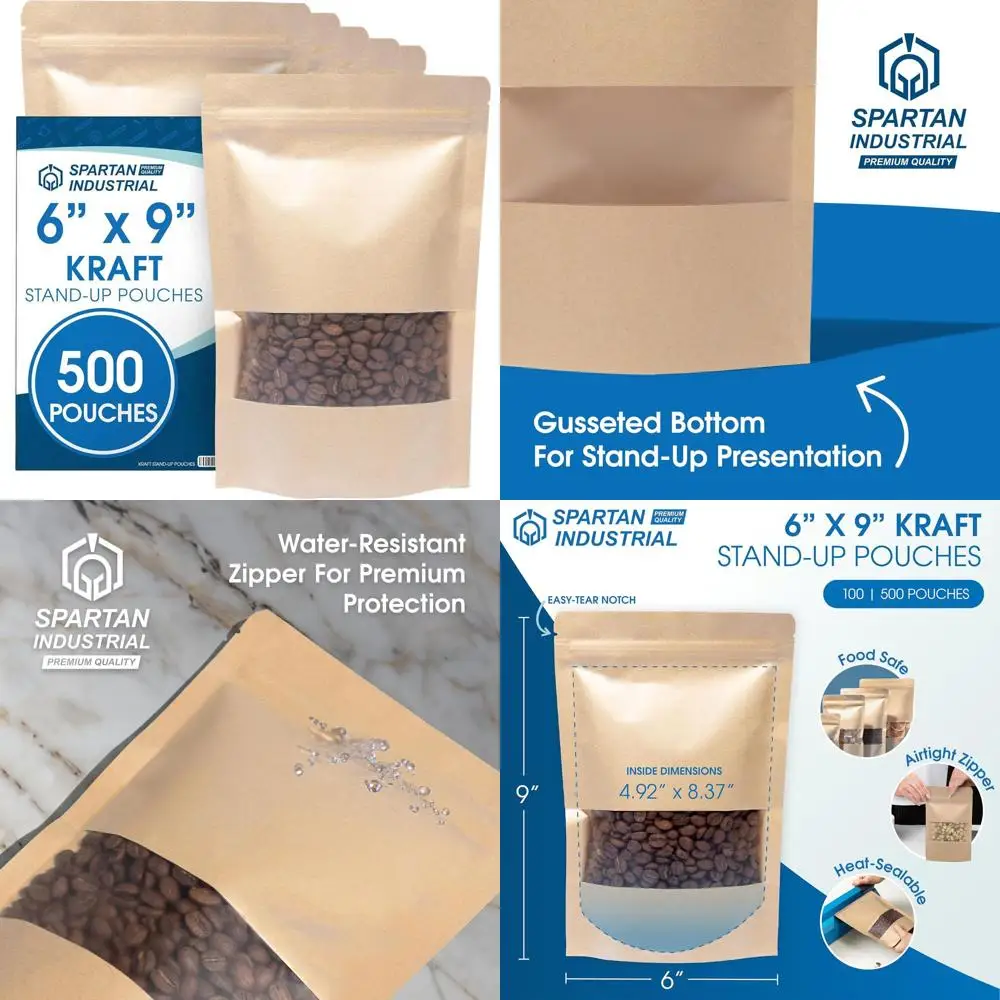 Набор из 500 многоразовых пакетов для хранения продуктов с застежкой-молнией, герметичные, для кофе, чая, специй, закусок
Набор из 500 многоразовых пакетов для хранения продуктов с застежкой-молнией, герметичные, для кофе, чая, специй, закусок